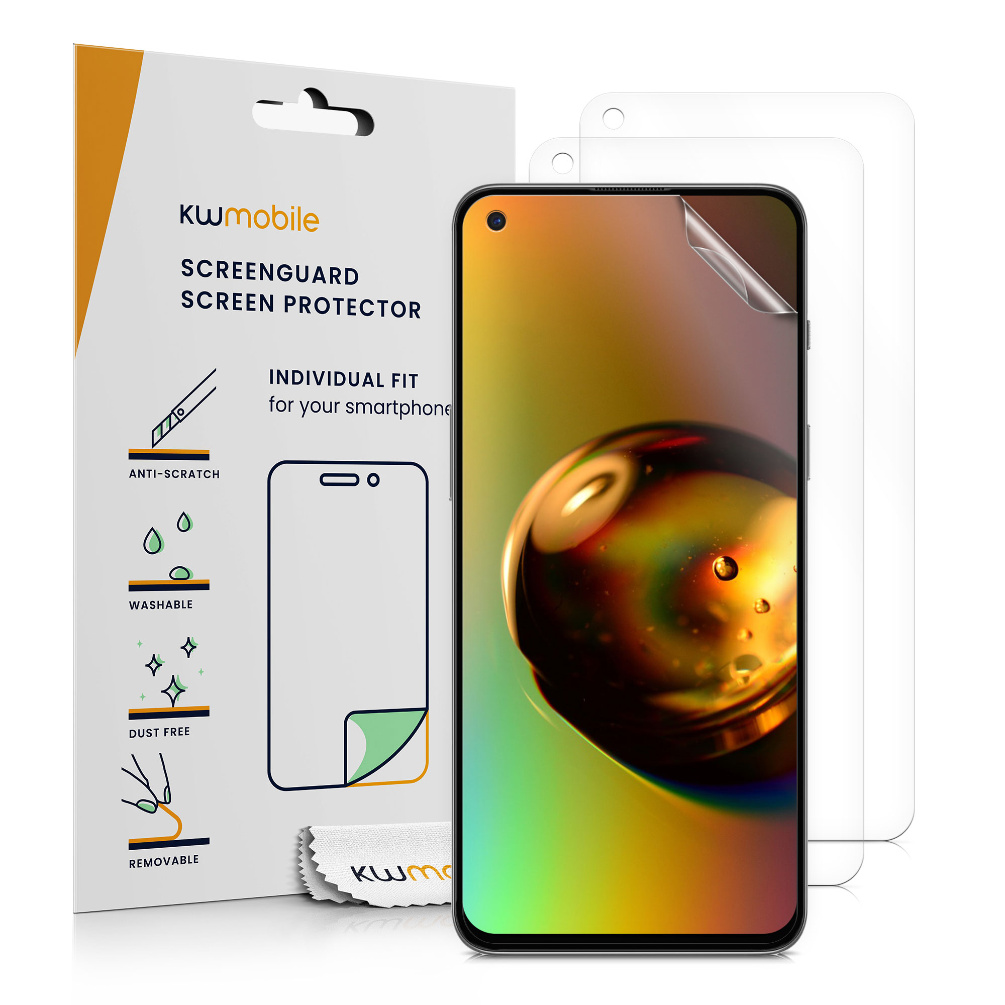 Kwmobile Ochranná fólie OnePlus Nord 2 5G transparentní