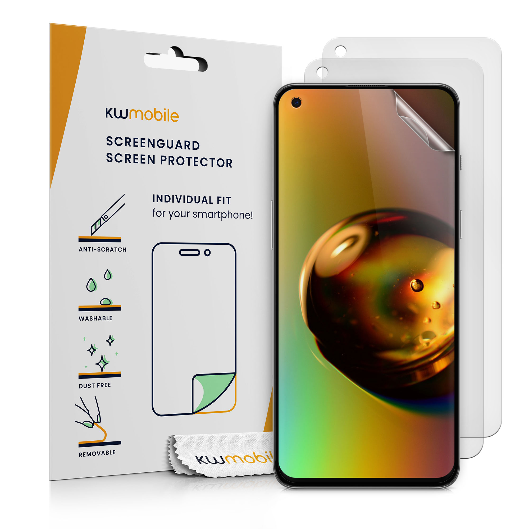 Sada 3 ochranných fólií pro OnePlus Nord 2 5G kwmobile - matný