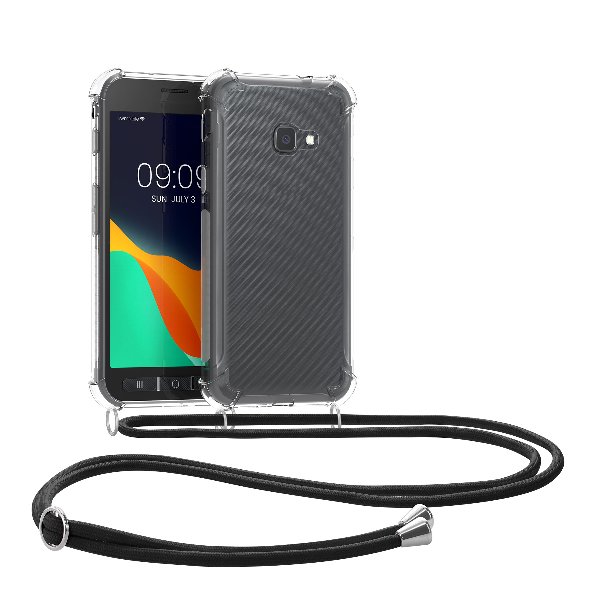 Crossbody kryt na mobil Galaxy Xcover 4 / 4S kwmobile transparentní