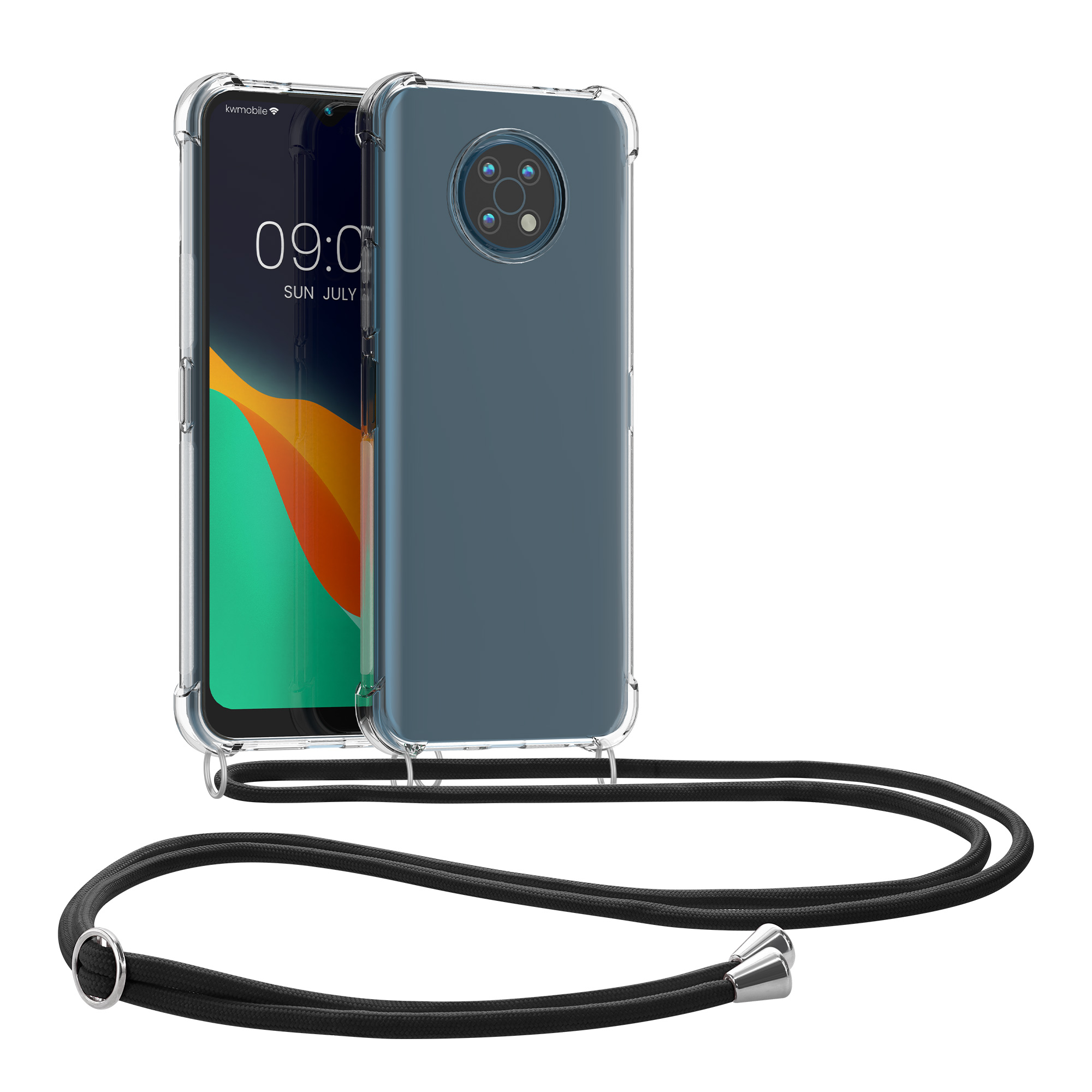 Crossbody kryt na mobil Nokia G50 kwmobile šňůrka transparentní