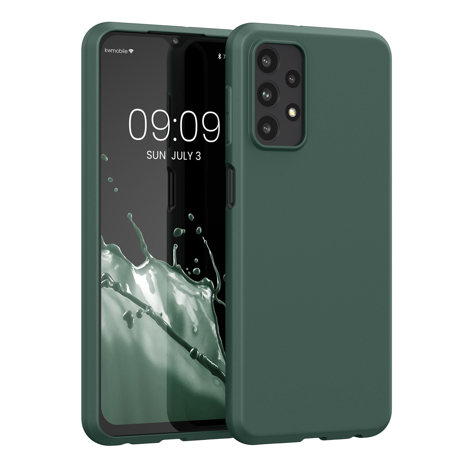 Kryt na mobil Samsung Galaxy A23 4G / 5G kwmobile TPU Mechová zelená