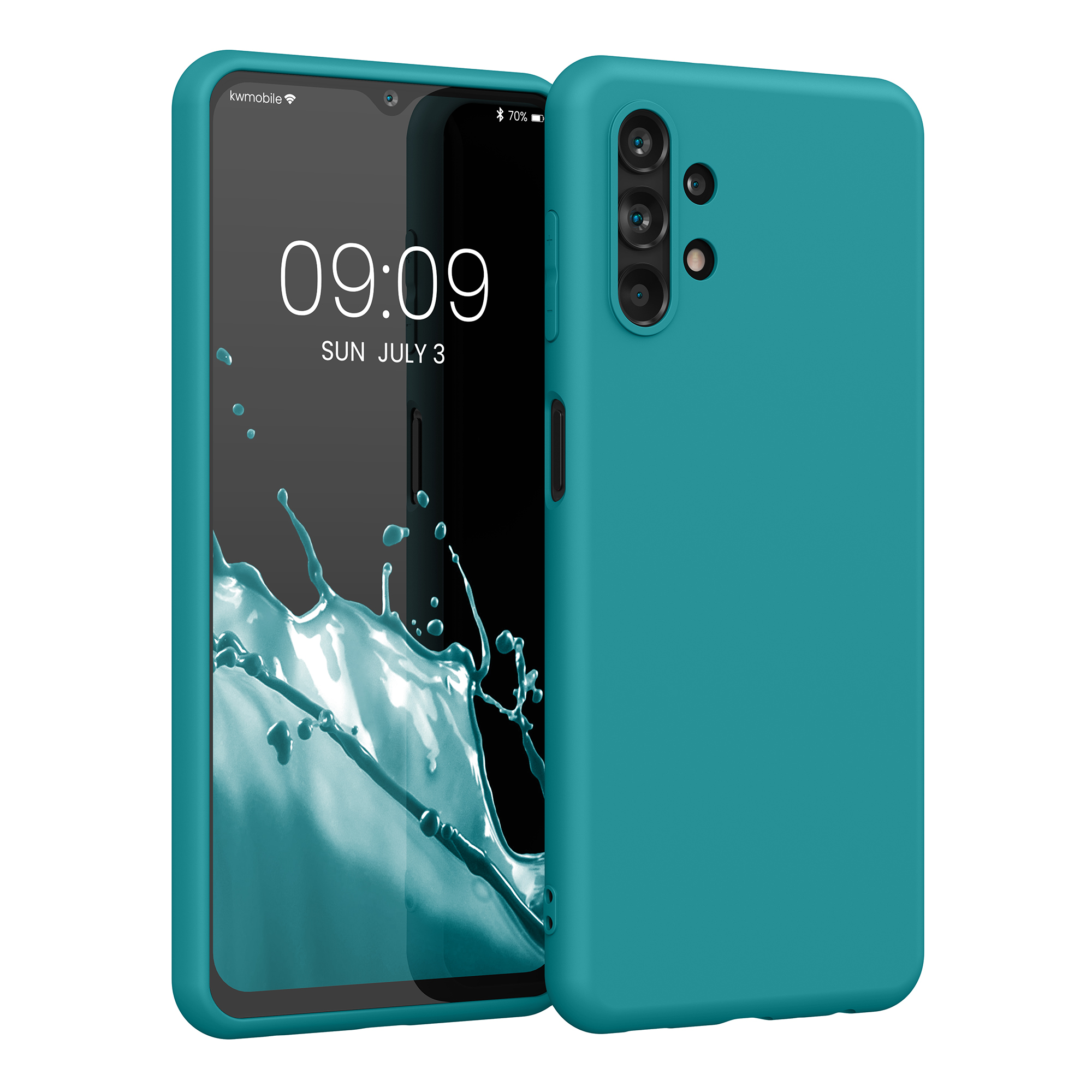 Kryt na mobil Samsung Galaxy A13 4G kwmobile TPU Matná petrolejová
