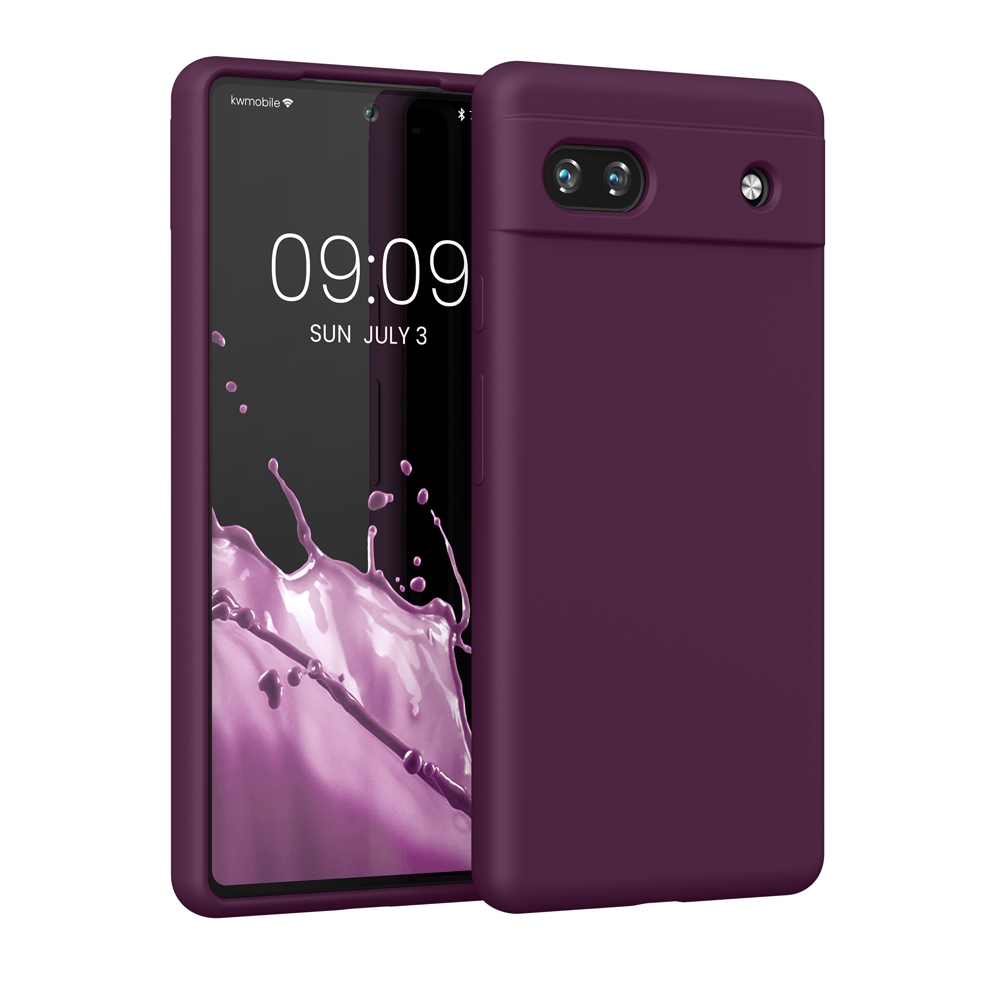 Pouzdro pro Google Pixel 6a kwmobile silikonové - vínově fialová