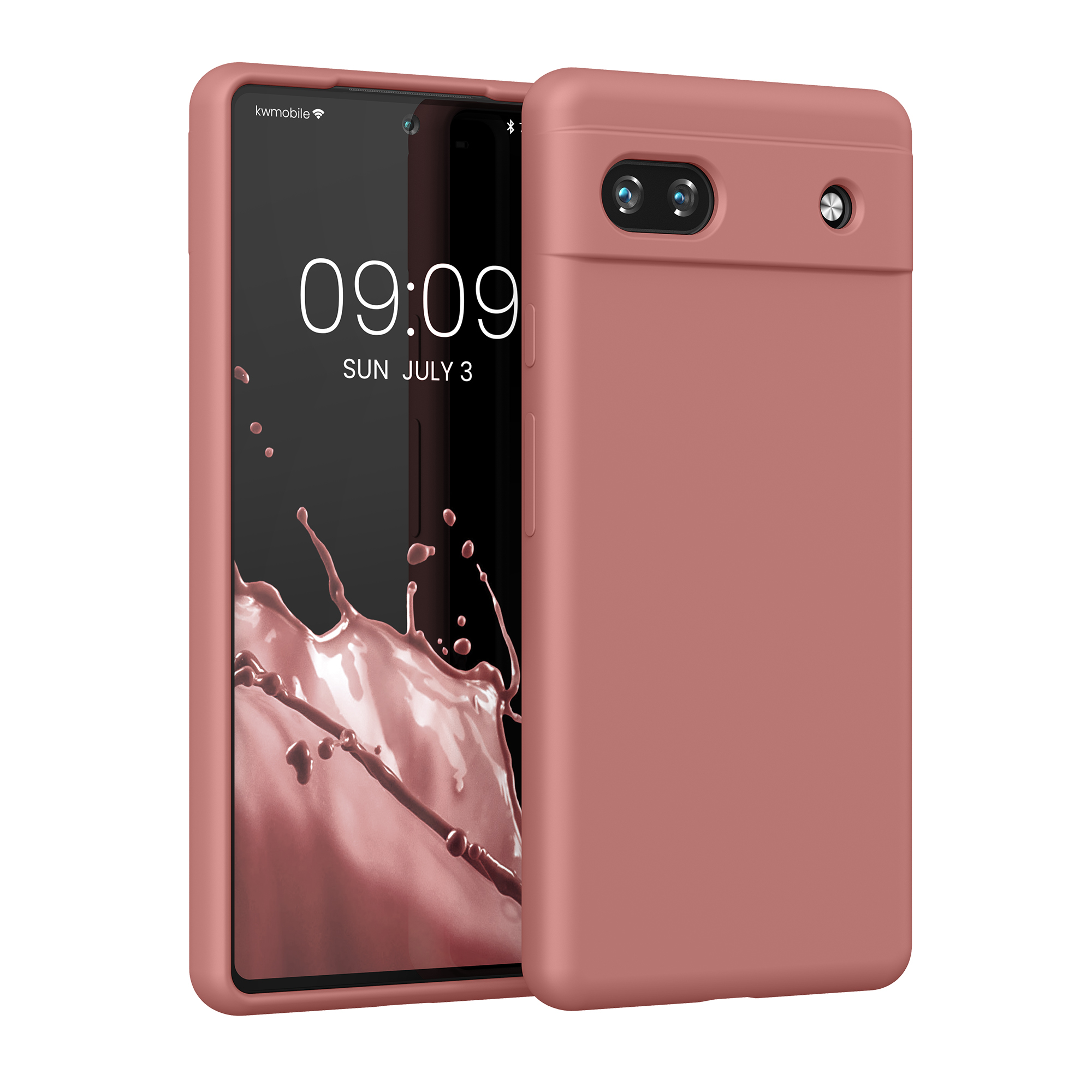 Pouzdro pro Google Pixel 6a kwmobile silikonové - zimní růže
