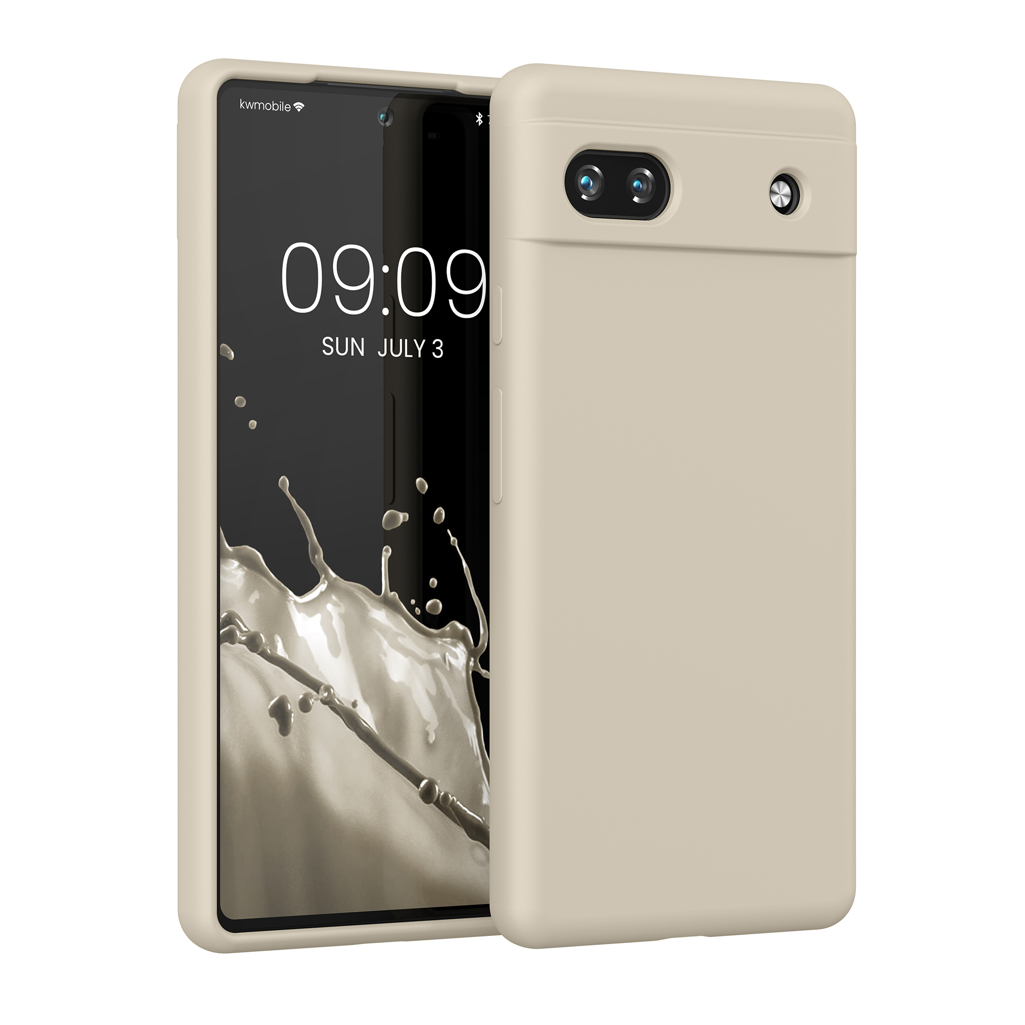 Pouzdro pro Google Pixel 6a kwmobile silikonové - cukrová bílá