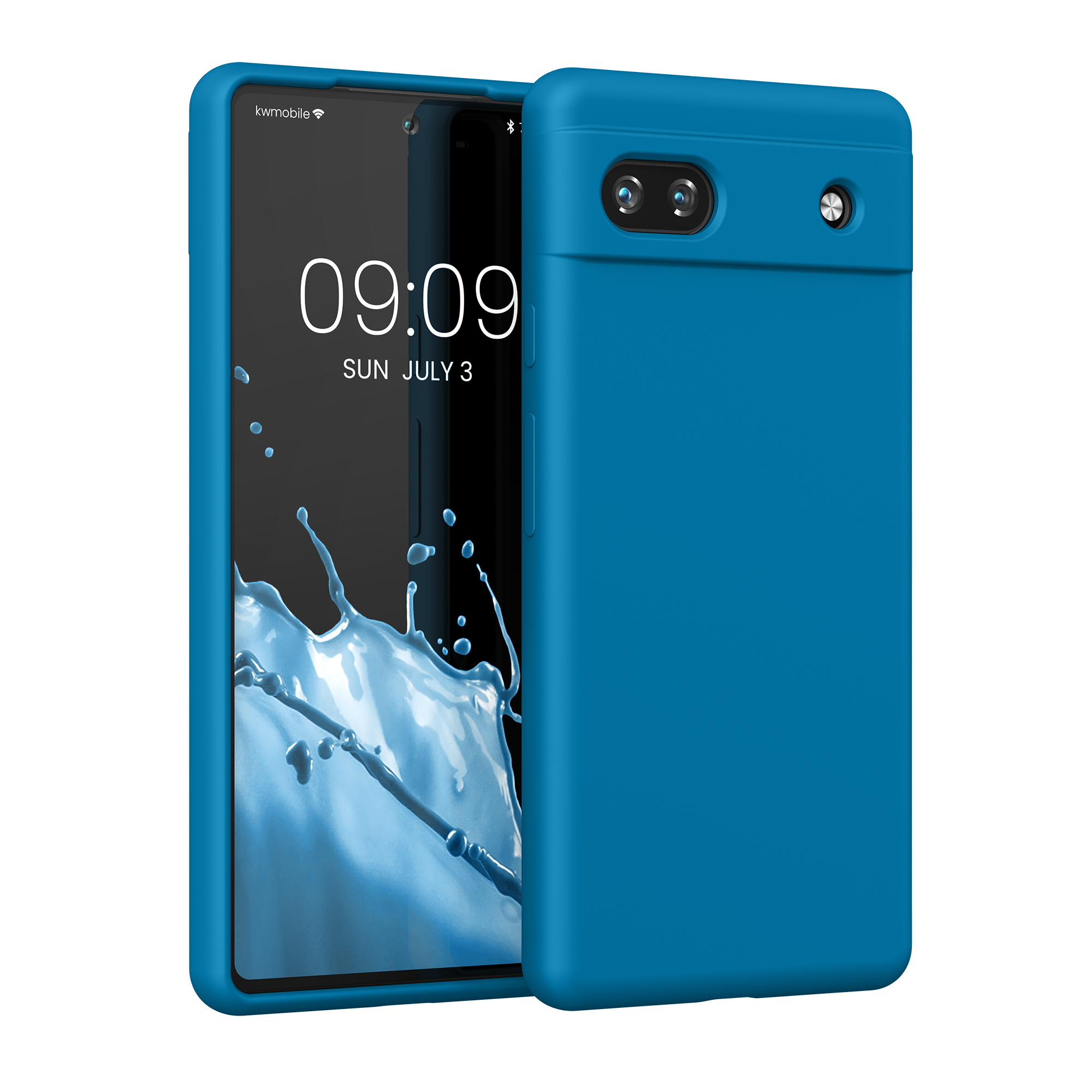Pouzdro pro Google Pixel 6a kwmobile silikonové - karibská modrá