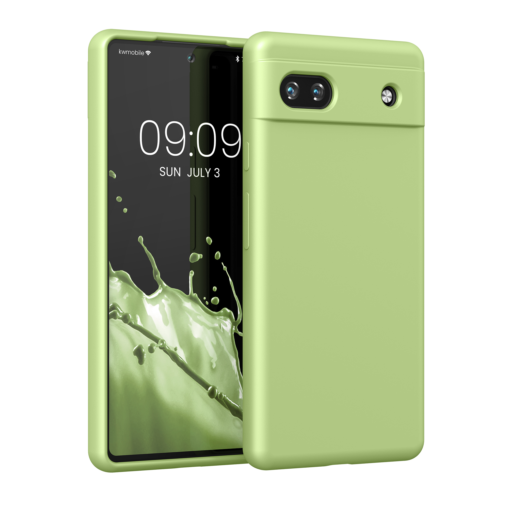 Pouzdro pro Google Pixel 6a kwmobile silikonové - zelené rajče