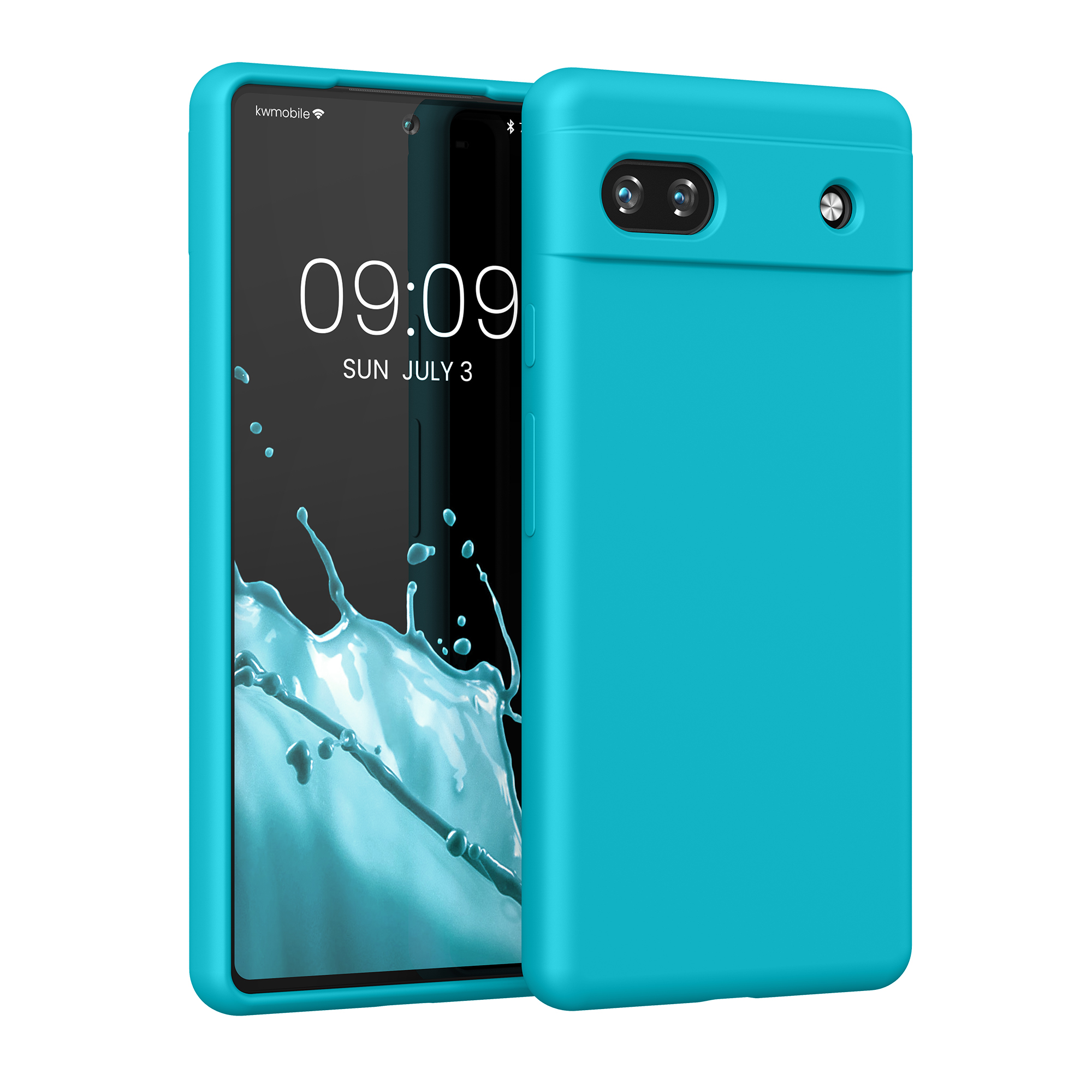 Pouzdro pro Google Pixel 6a kwmobile silikonové - ledově modrá