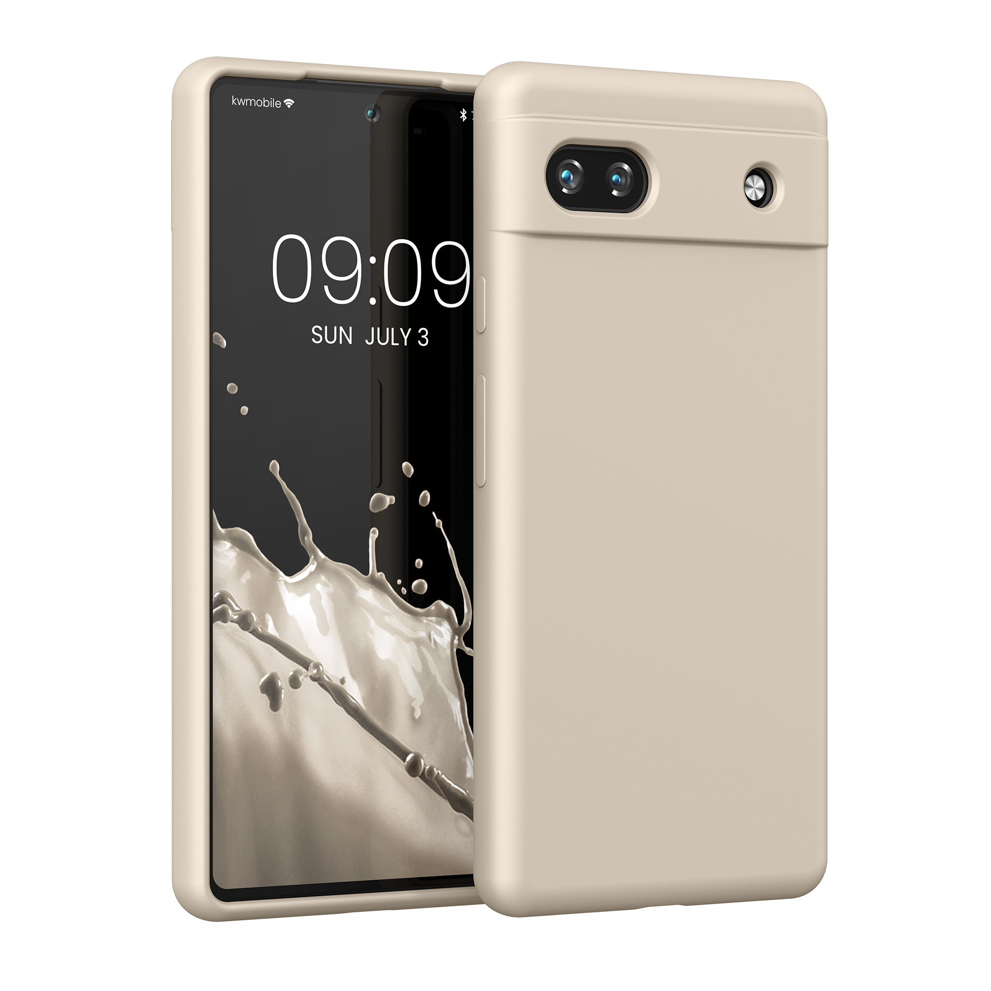 Pouzdro pro Google Pixel 6a kwmobile silikonové - krémová