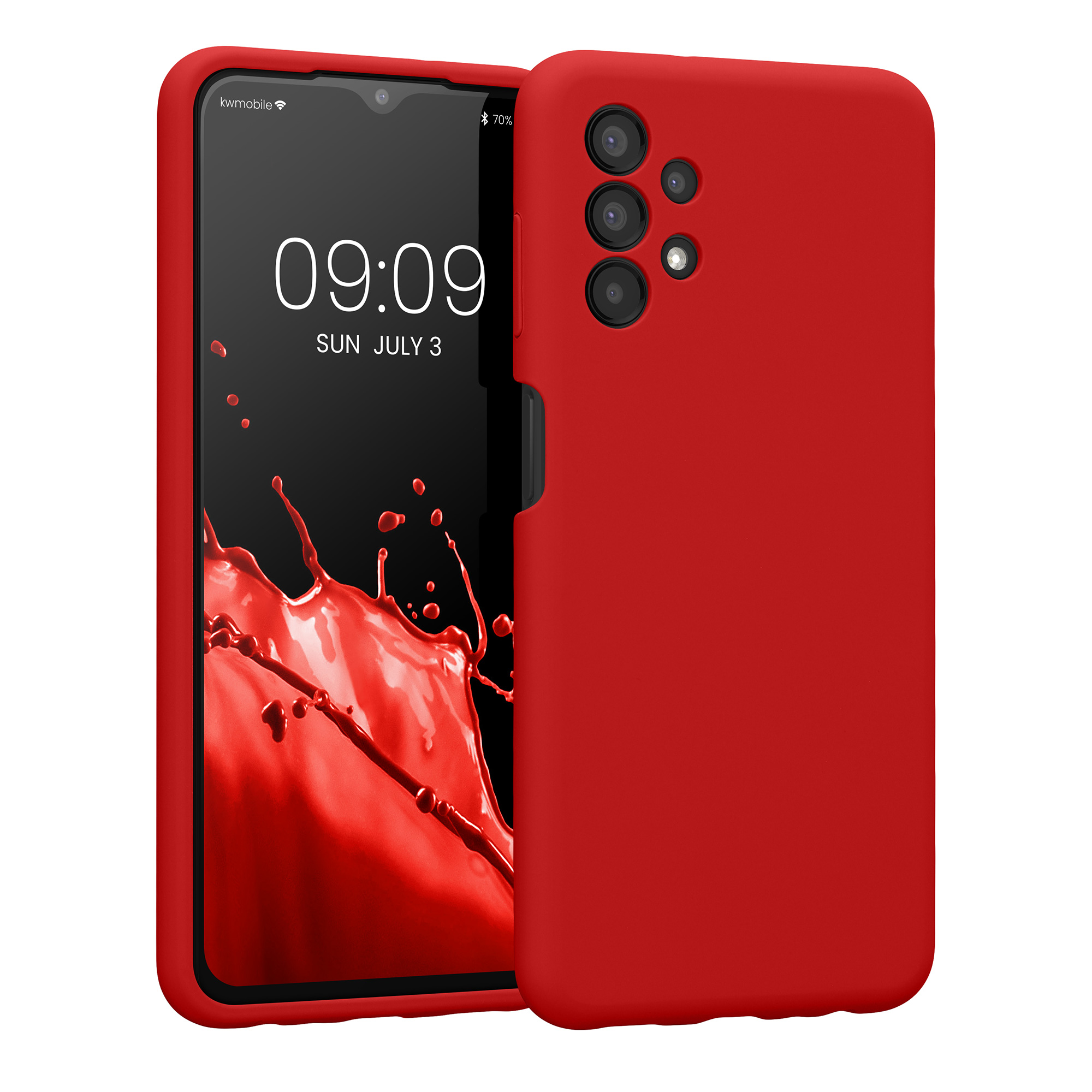 Kryt na mobil Samsung Galaxy A13 4G kwmobile slim matný TPU Klasická červená