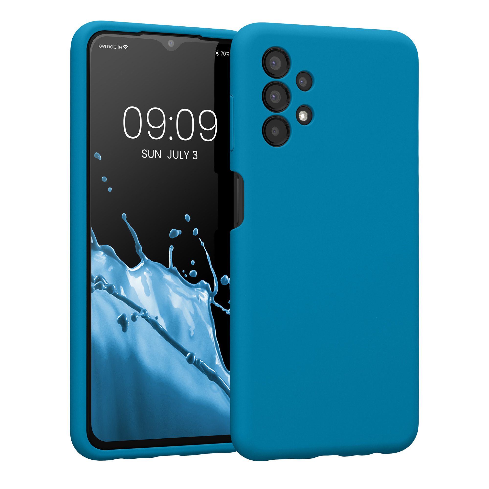 Kryt na mobil Samsung Galaxy A13 4G kwmobile slim matný TPU Karibská modrá