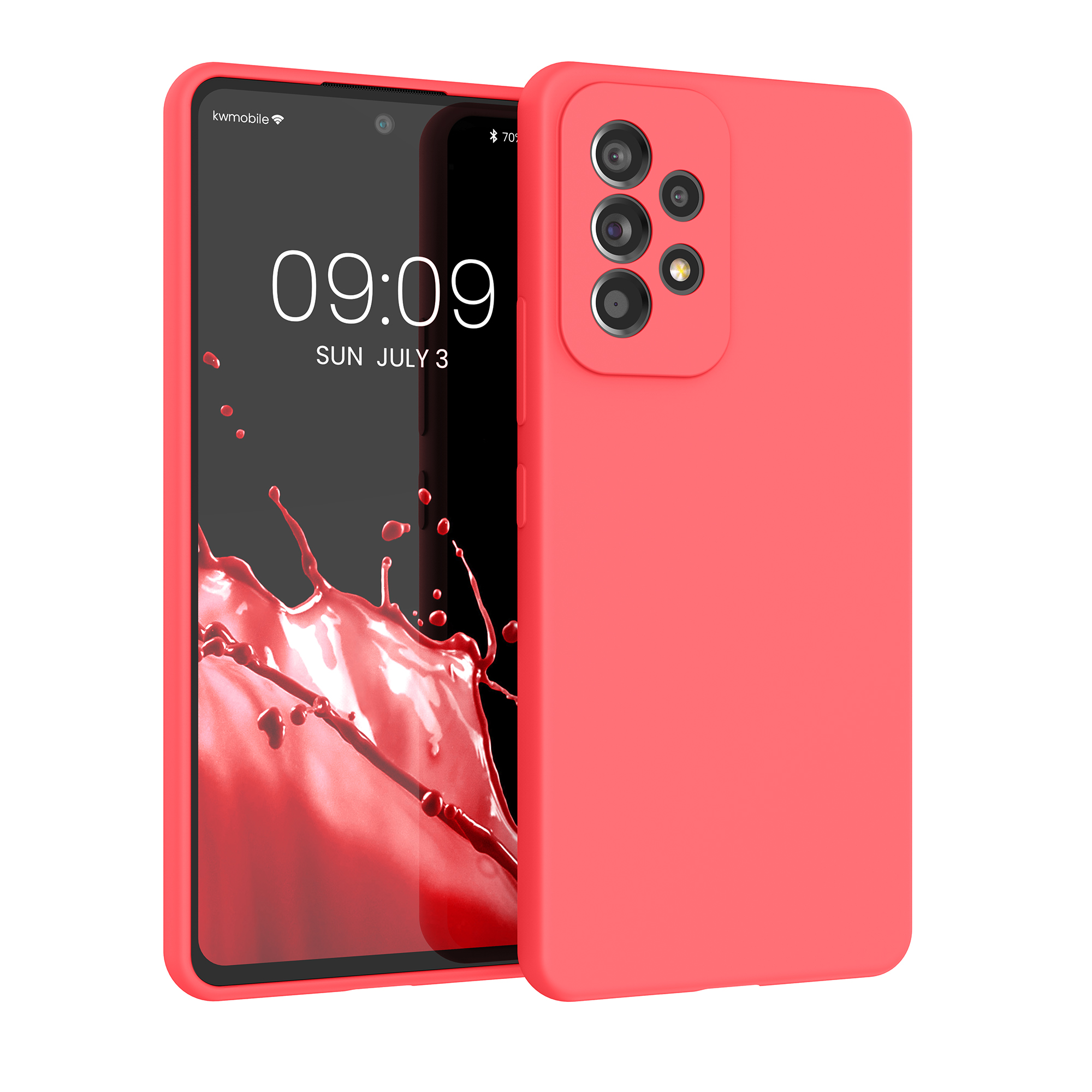 Kryt na mobil Samsung Galaxy A53 5G kwmobile TPU Neonová korálová