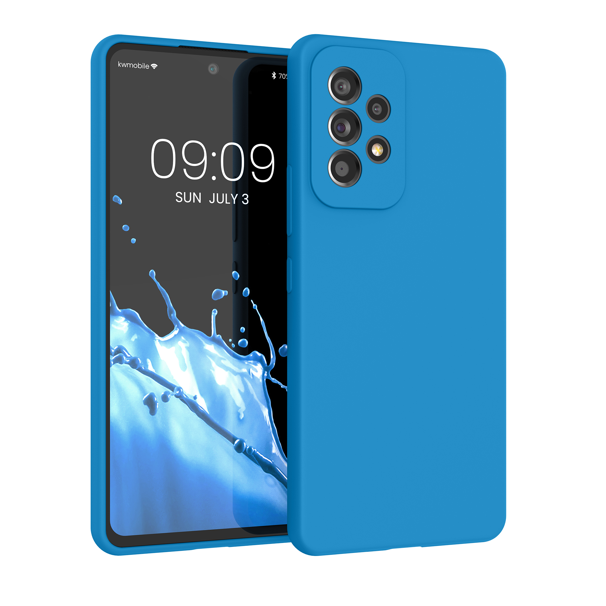 Kryt na mobil Samsung Galaxy A53 5G kwmobile TPU Neonová modrá