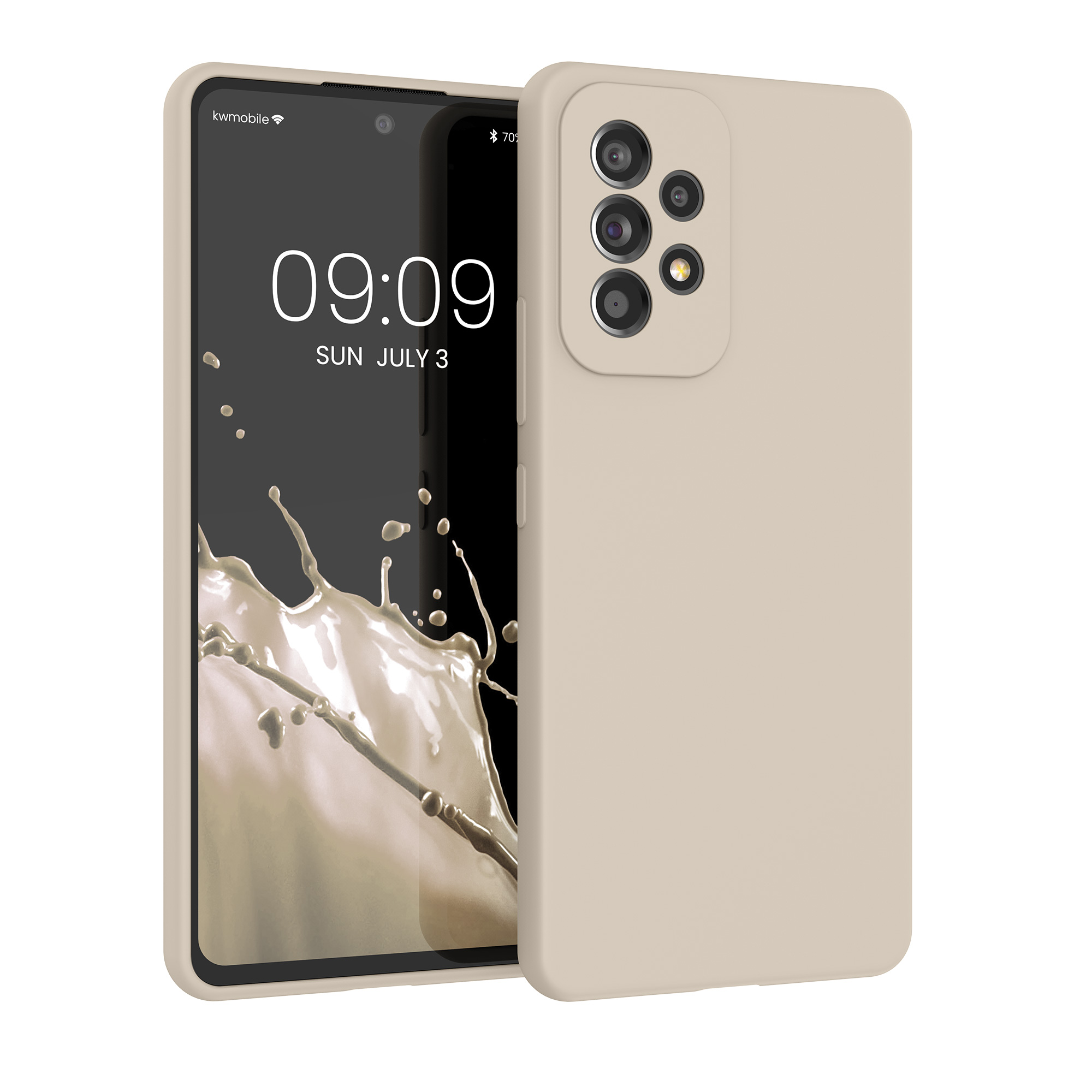 Kryt na mobil Samsung Galaxy A53 5G kwmobile TPU Matná krémová