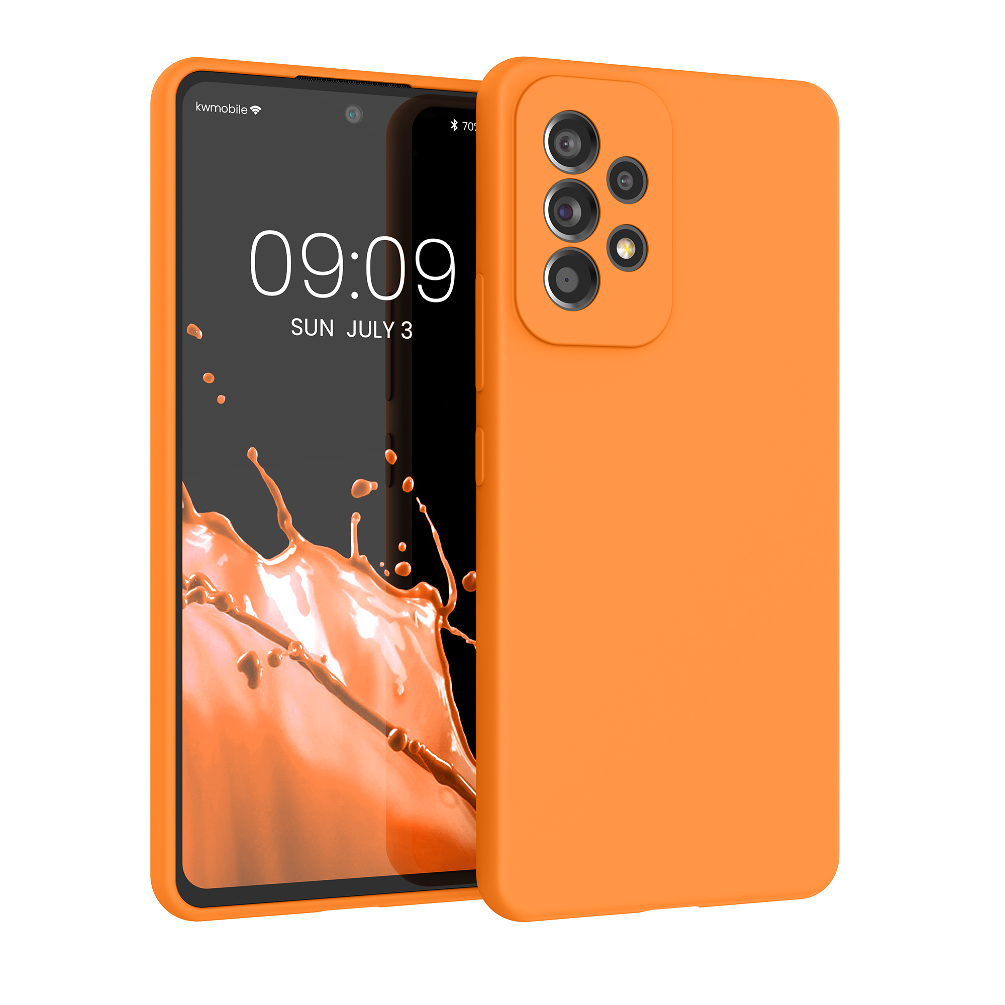 Kryt na mobil Samsung Galaxy A53 5G kwmobile TPU Ovocná oranžová
