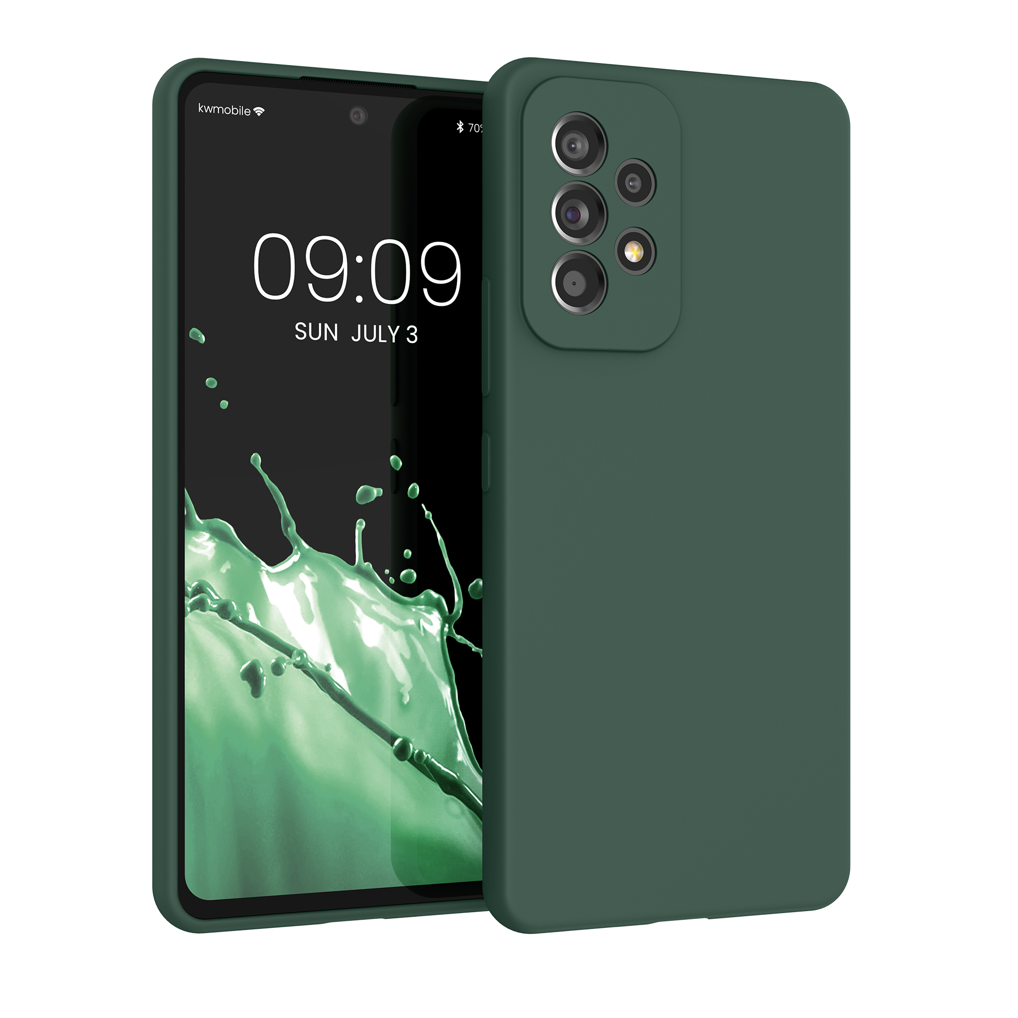 Pouzdro pro Samsung Galaxy A53 5G kwmobile silikonové - lesní zelená