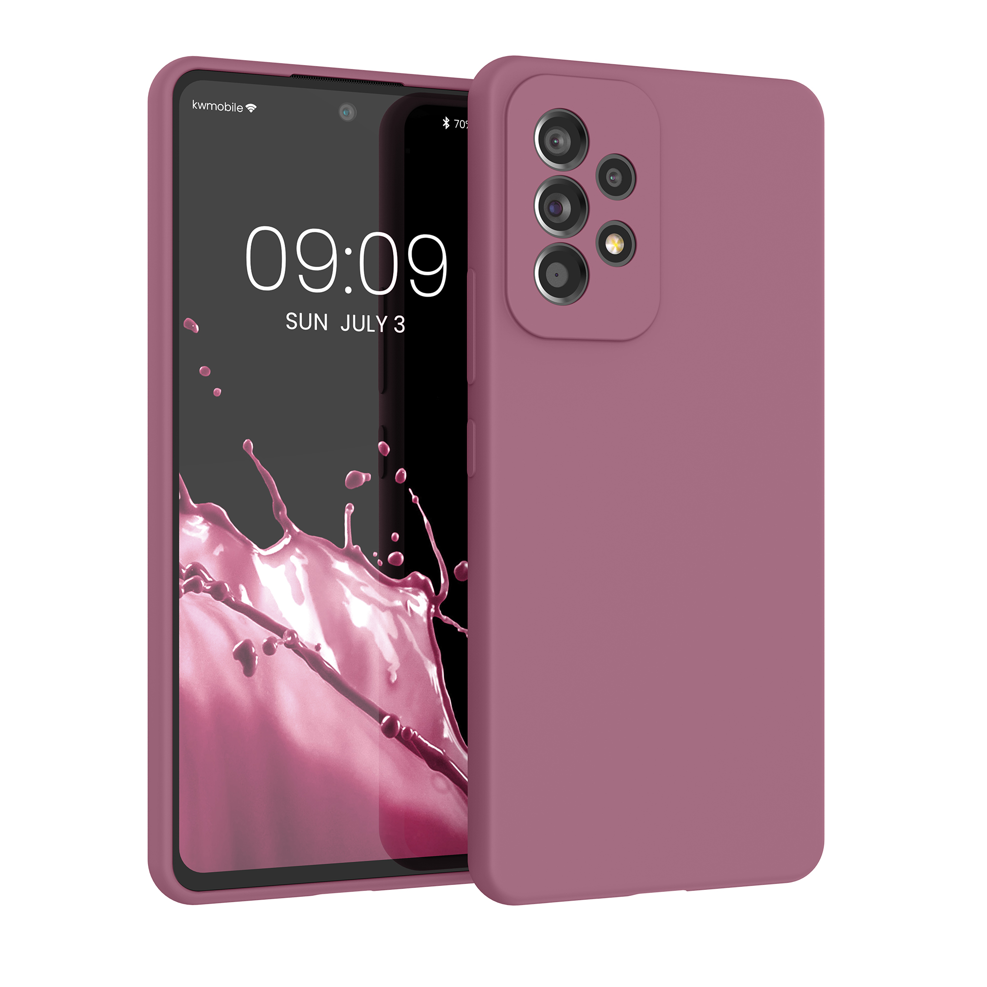 Pouzdro pro Samsung Galaxy A53 5G kwmobile silikonové - tmavě starorůžová