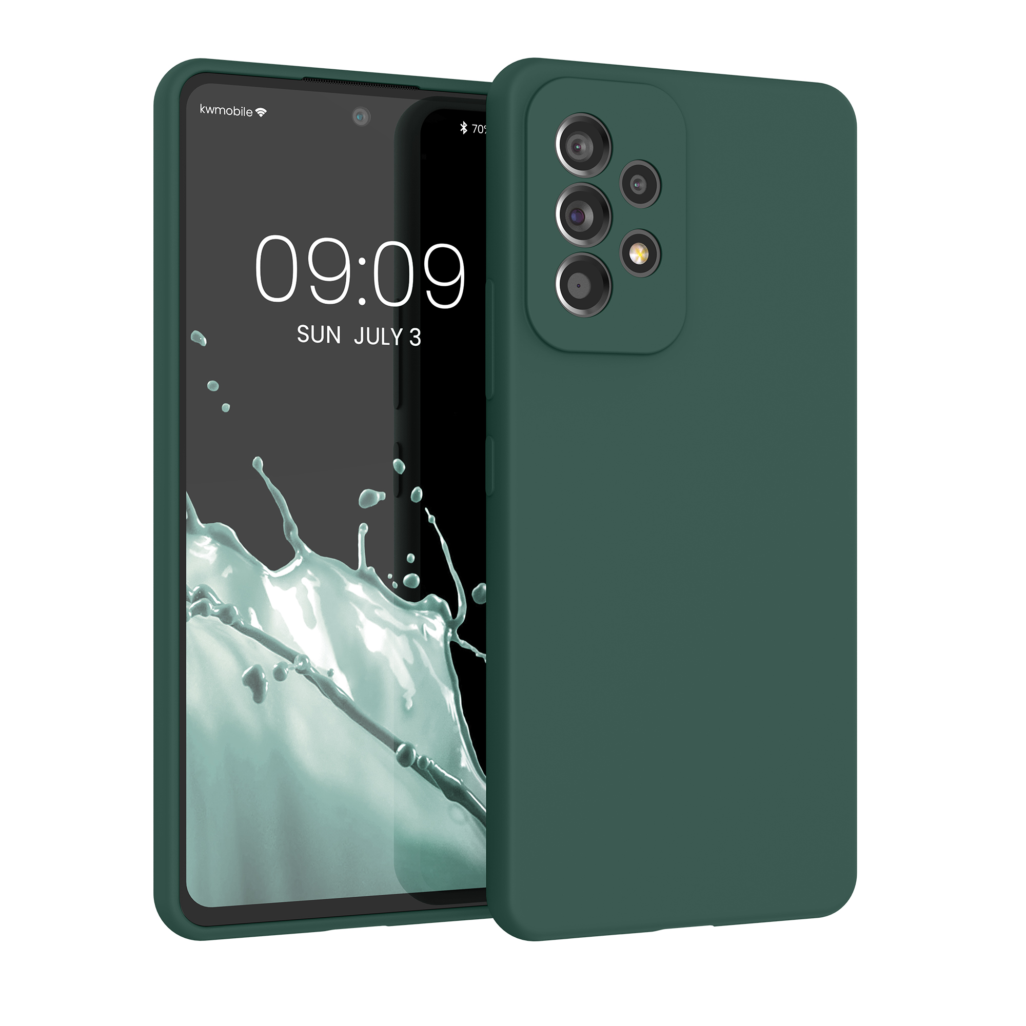 Kryt na mobil Samsung Galaxy A53 5G kwmobile TPU Mechová zelená