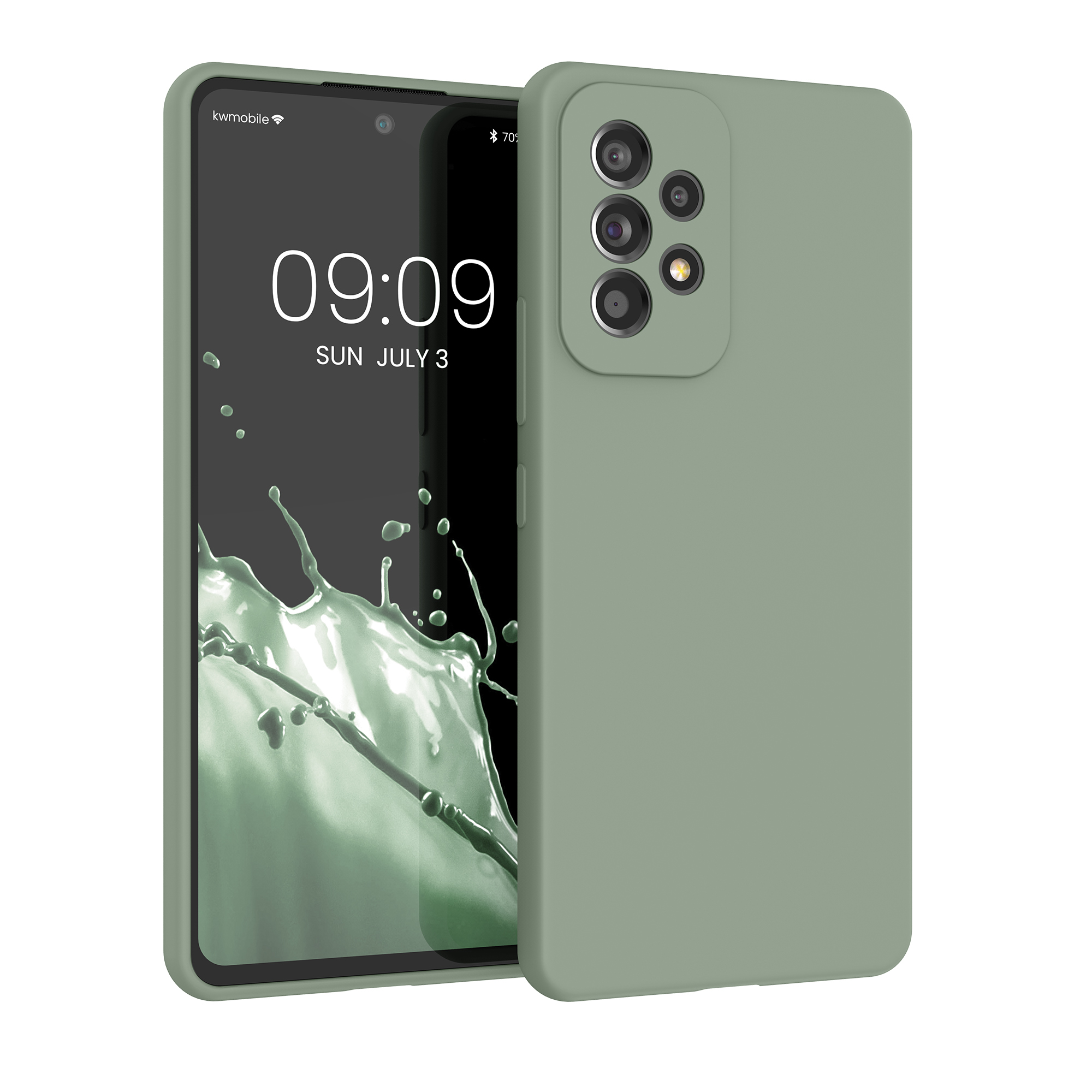 Kryt na mobil Samsung Galaxy A53 5G kwmobile TPU Šedo-zelená