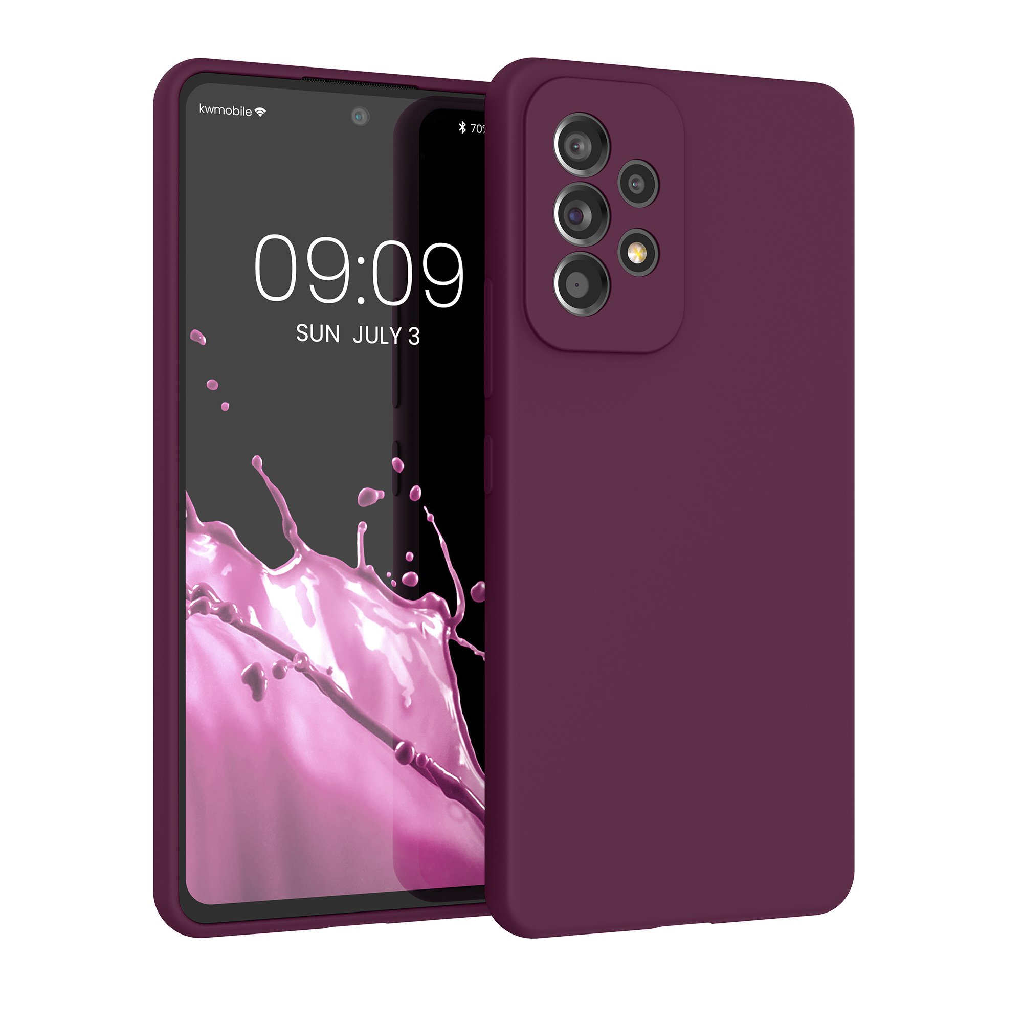 Pouzdro pro Samsung Galaxy A53 5G kwmobile silikonové - vínově fialová