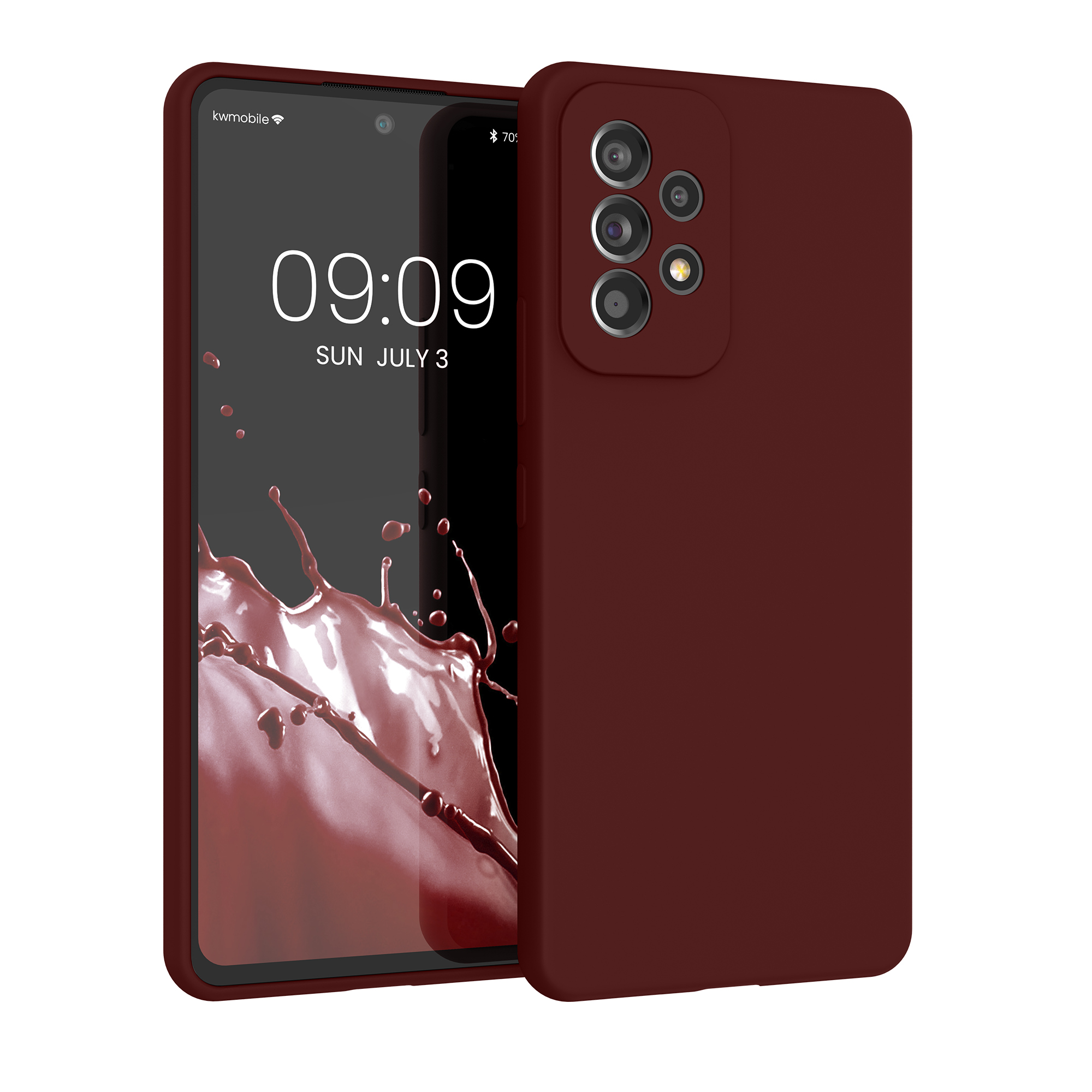 Kryt na mobil Samsung Galaxy A53 5G kwmobile TPU Rezavě červená