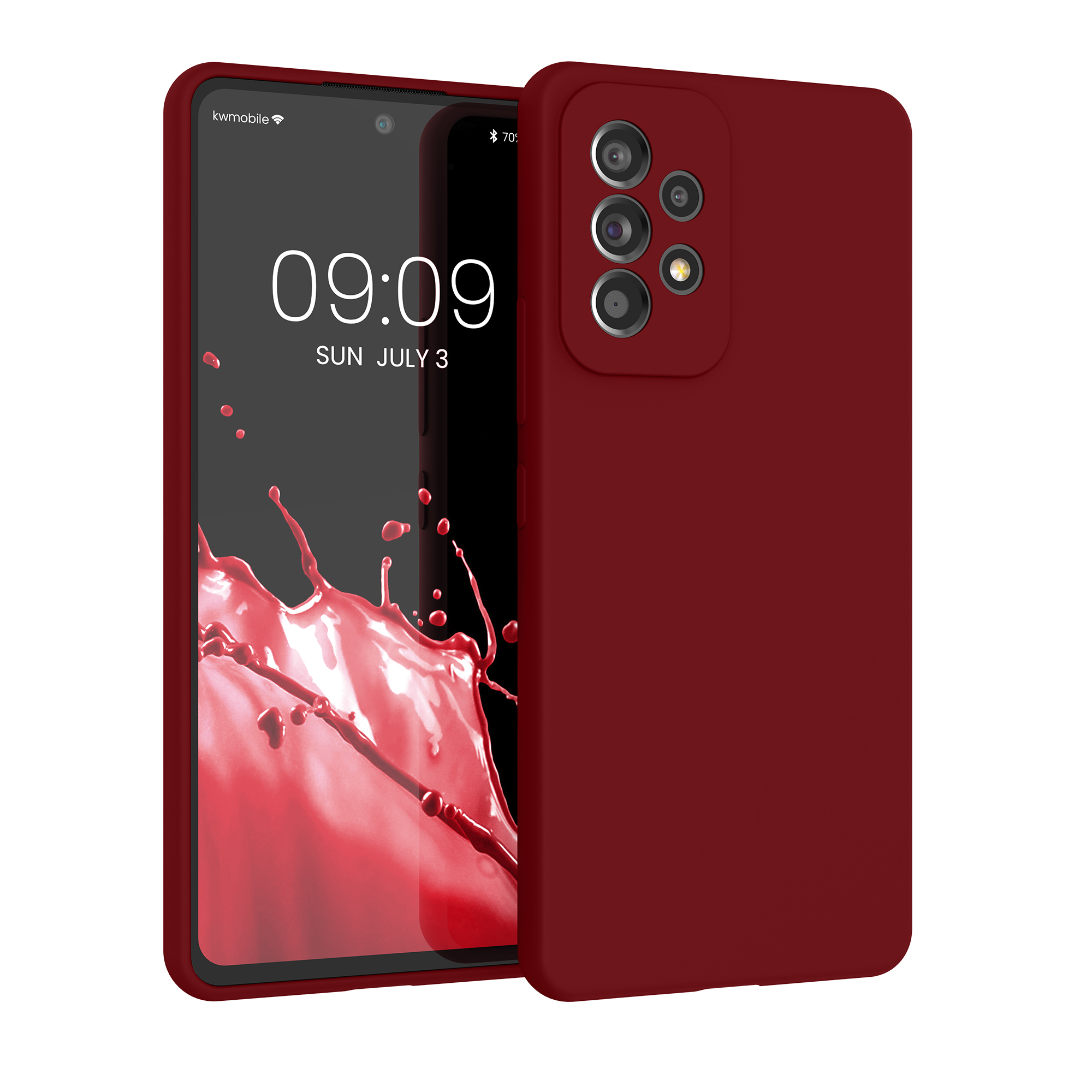 Kryt na mobil Samsung Galaxy A53 5G kwmobile TPU Červená rebarbora