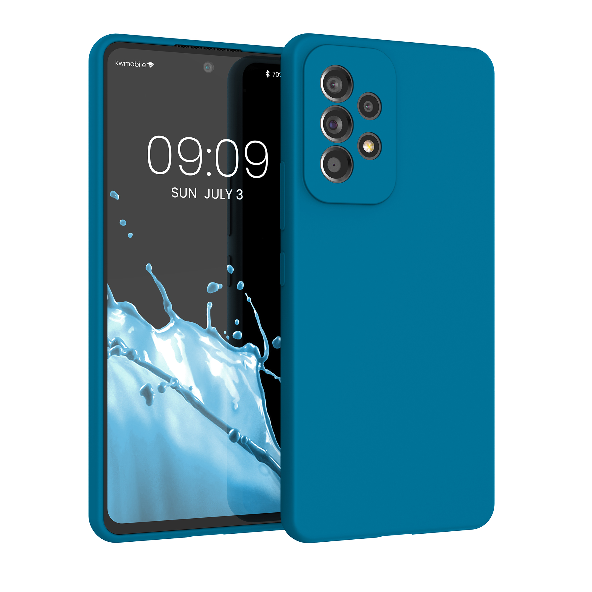Kryt na mobil Samsung Galaxy A53 5G kwmobile TPU Karibská modrá