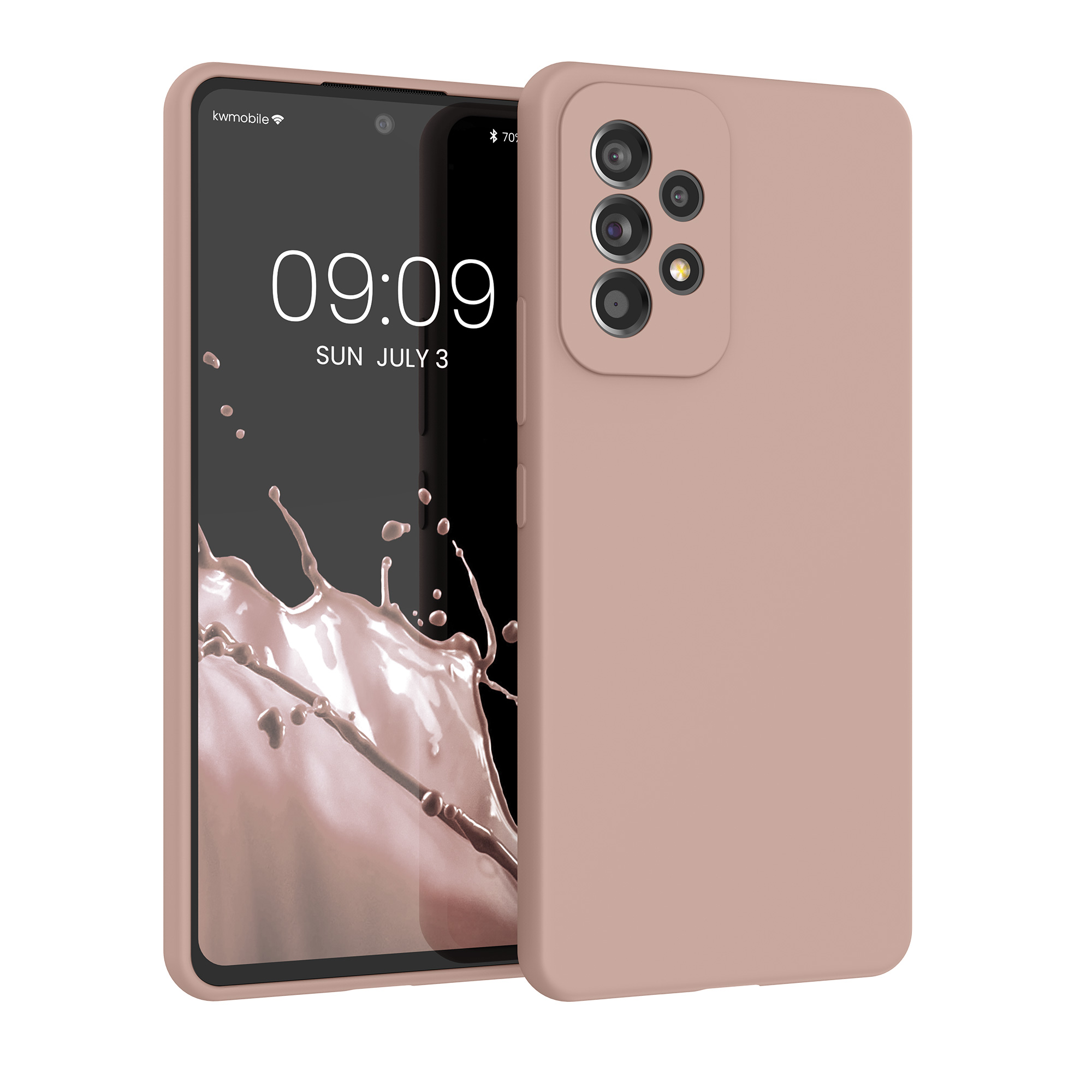 Kryt na mobil Samsung Galaxy A53 5G kwmobile TPU Matná antická růžová