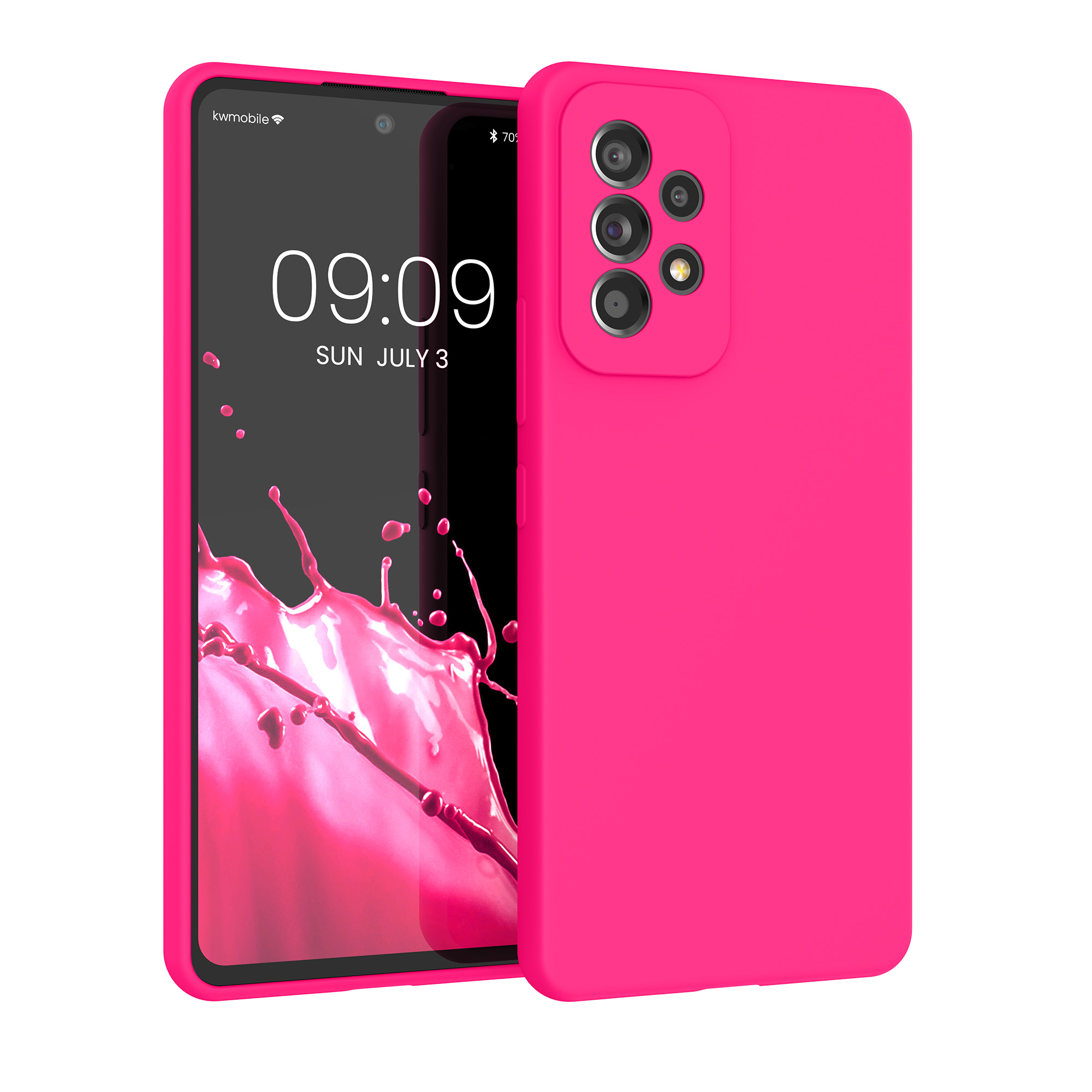 Kryt na mobil Samsung Galaxy A53 5G kwmobile TPU Neonová růžová