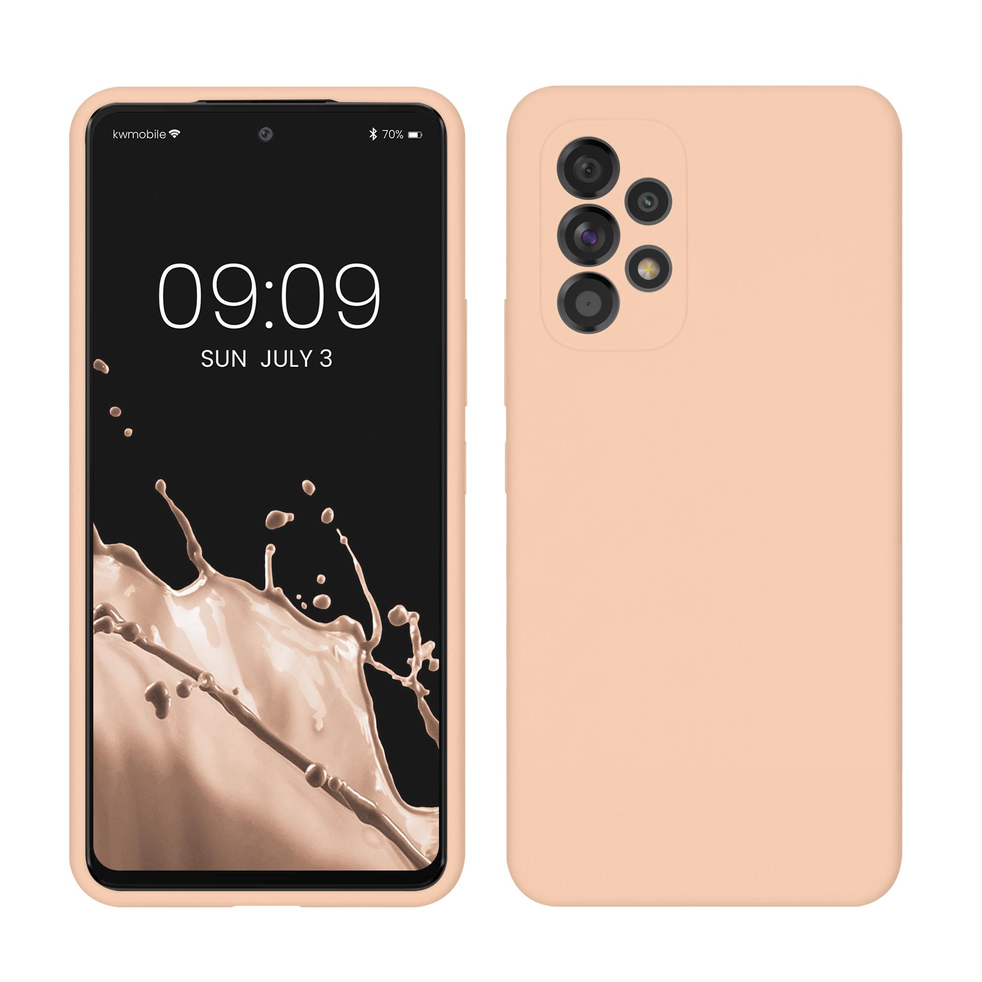 Kryt na mobil Samsung Galaxy A53 5G kwmobile TPU Pastelová broskvová