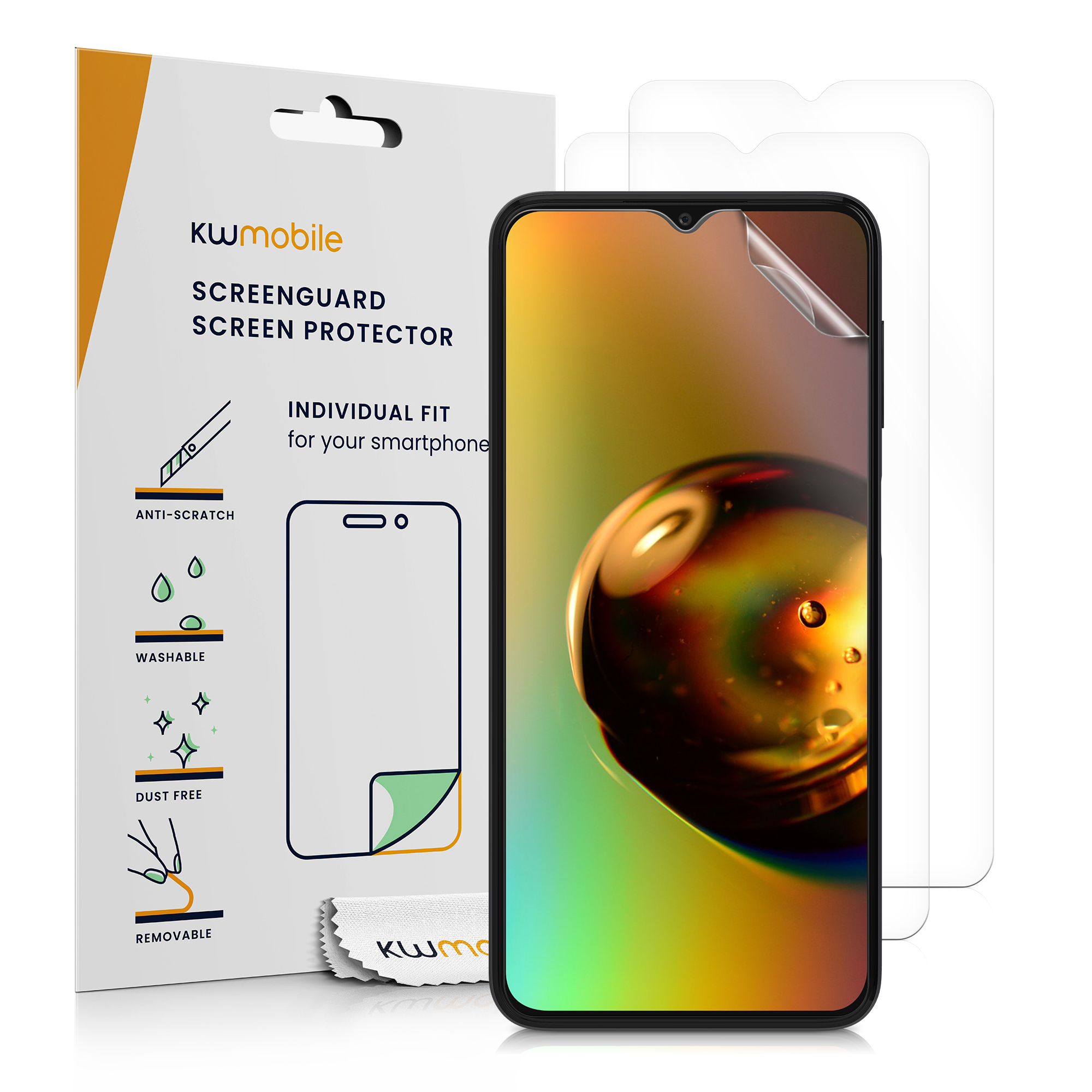 Ochranná fólie Samsung Galaxy A23 4G / 5G kwmobile 3 ks ultra čirá transparentní