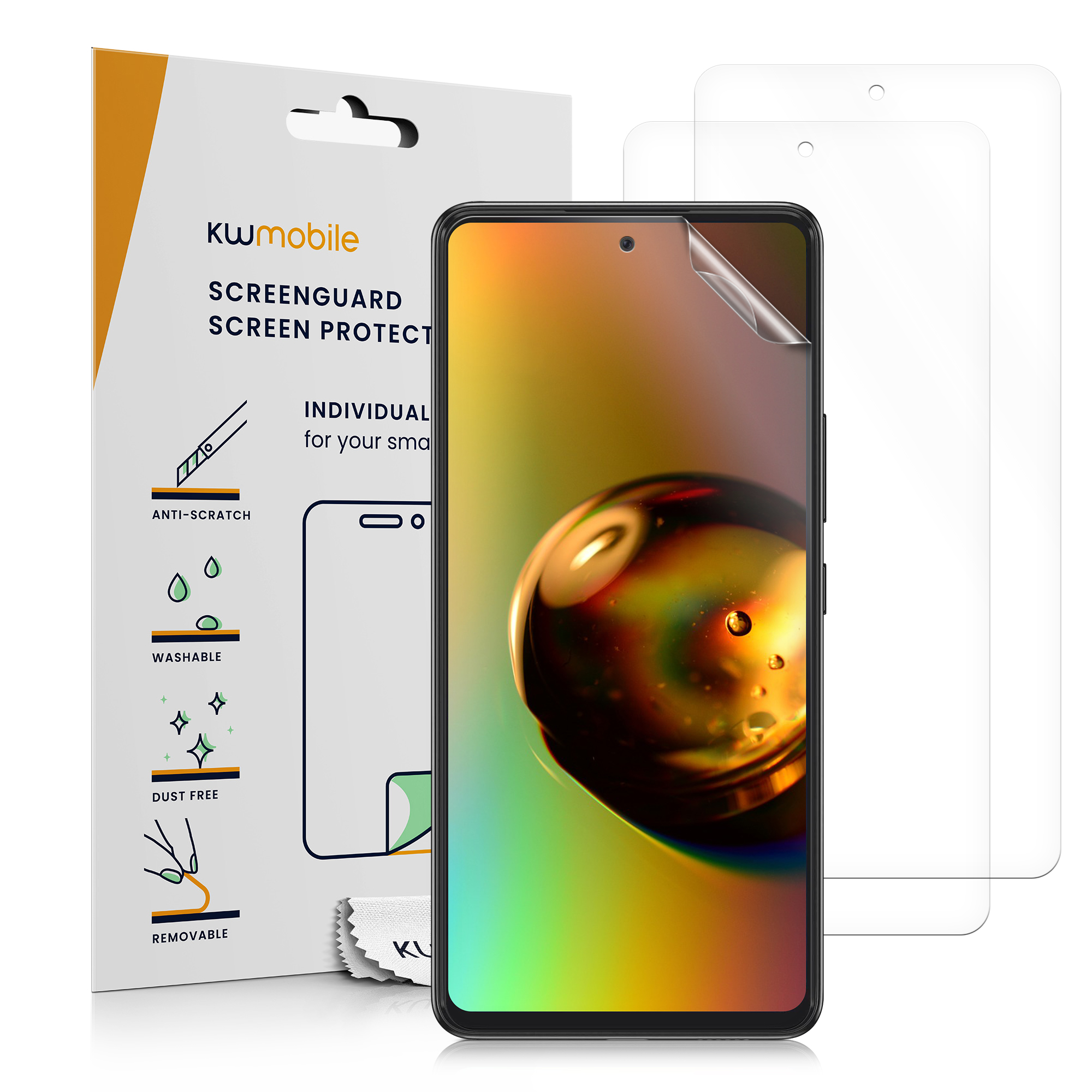 Ochranná fólie Samsung Galaxy A53 5G kwmobile 3 ks ultra čirá transparentní