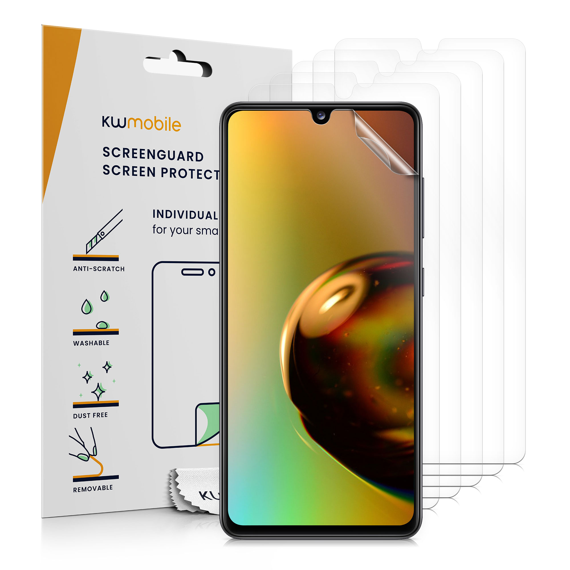 Ochranná fólie Samsung Galaxy A33 5G kwmobile 6 ks ultra čirá transparentní
