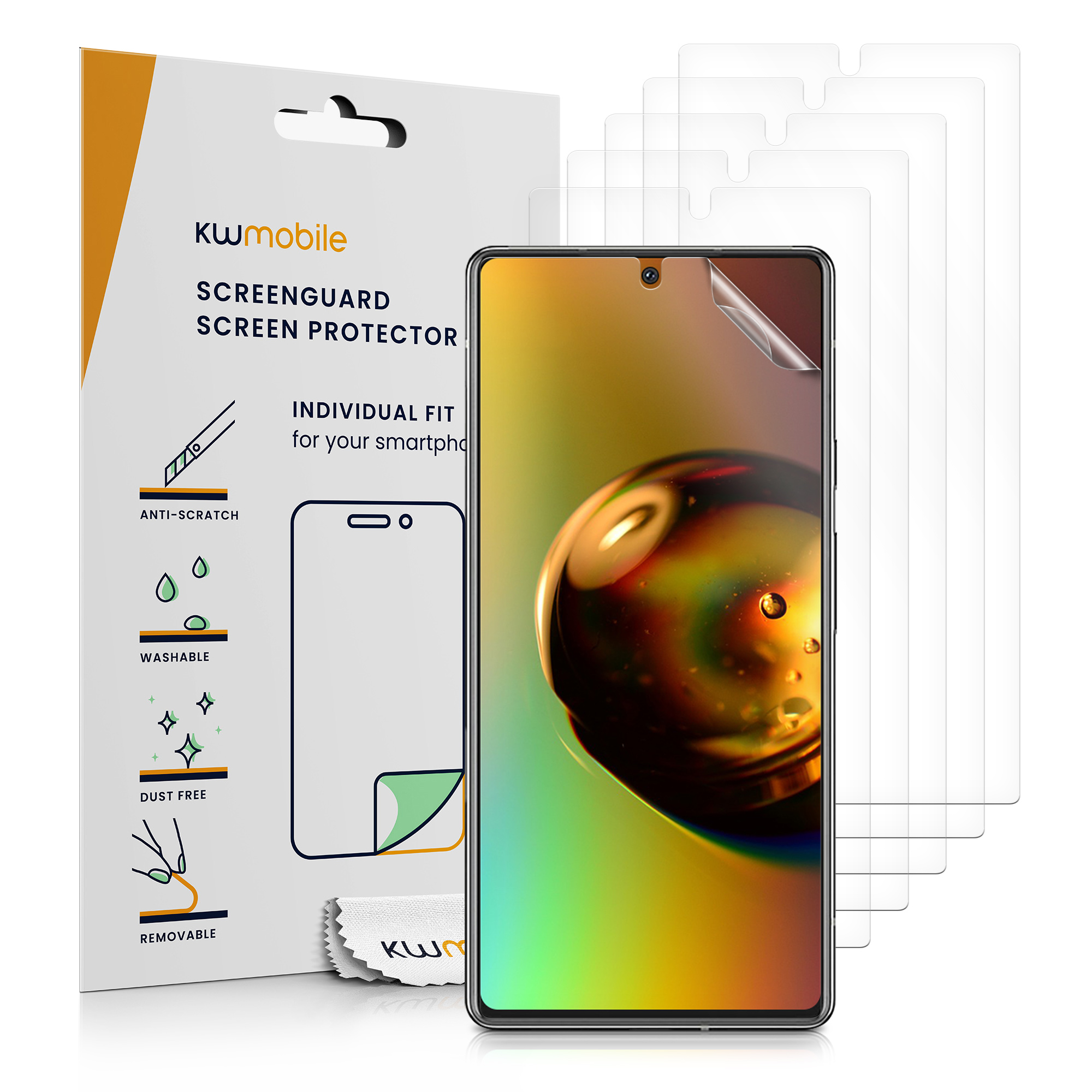 Silikonový kryt kwmobile pro Google Pixel 6 - 6x ultra-clear transparent phone films