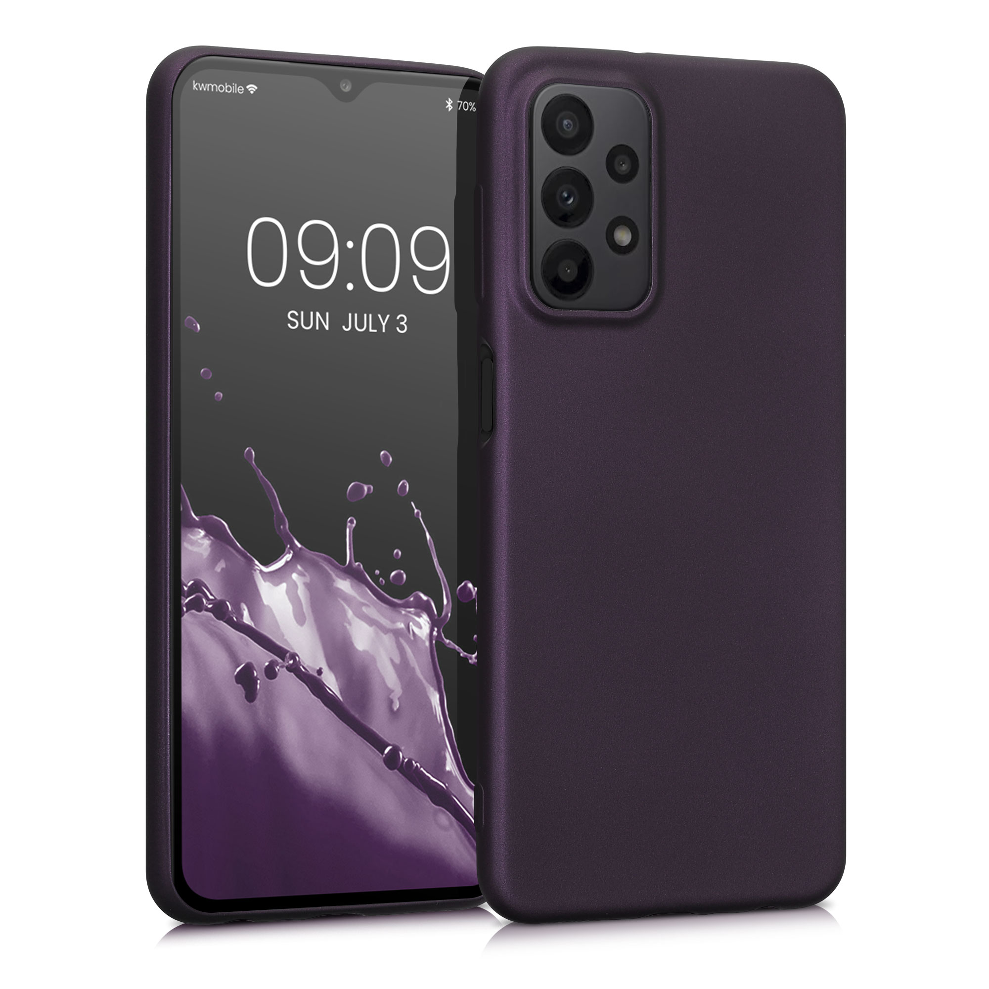 Kryt na mobil Samsung Galaxy A23 4G / 5G kwmobile TPU metalický Metalická ostružinová