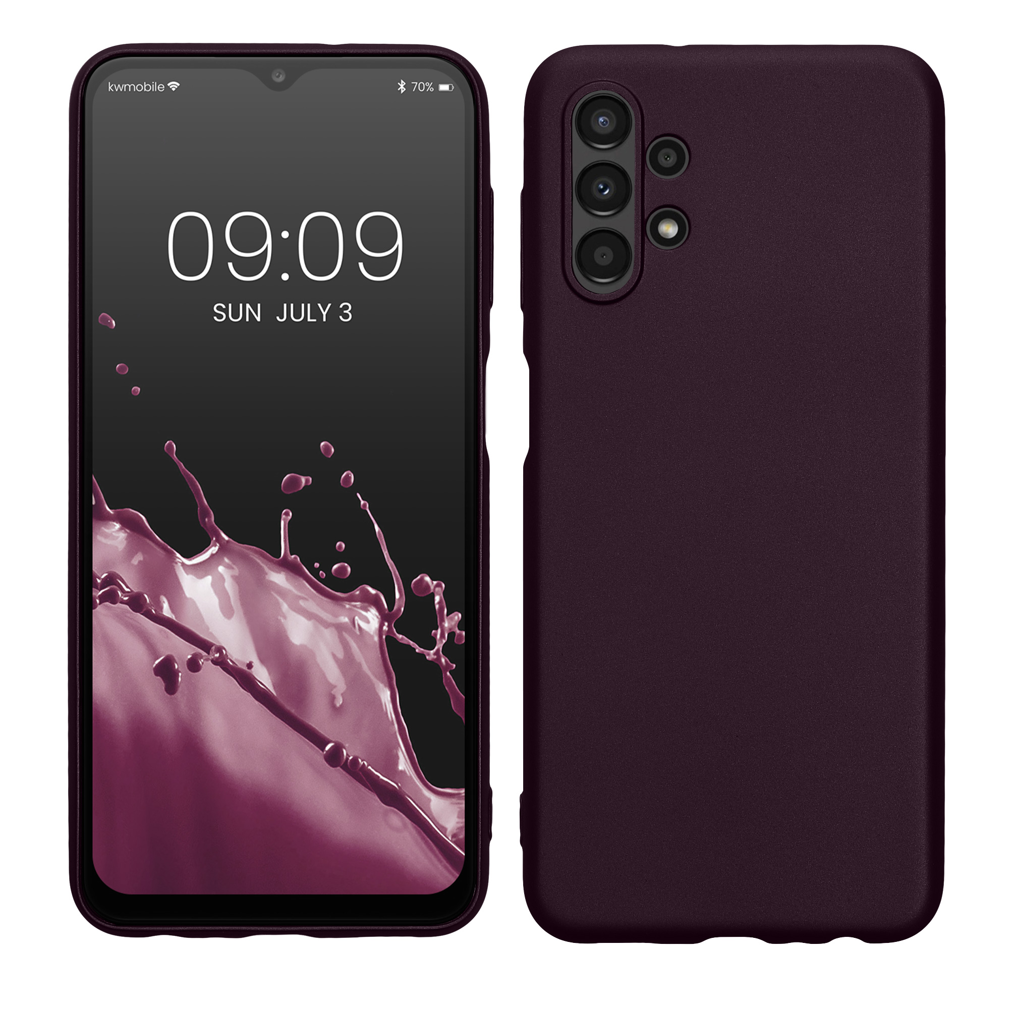 Kryt na mobil Samsung Galaxy A13 4G kwmobile TPU metalický Metalická ostružinová