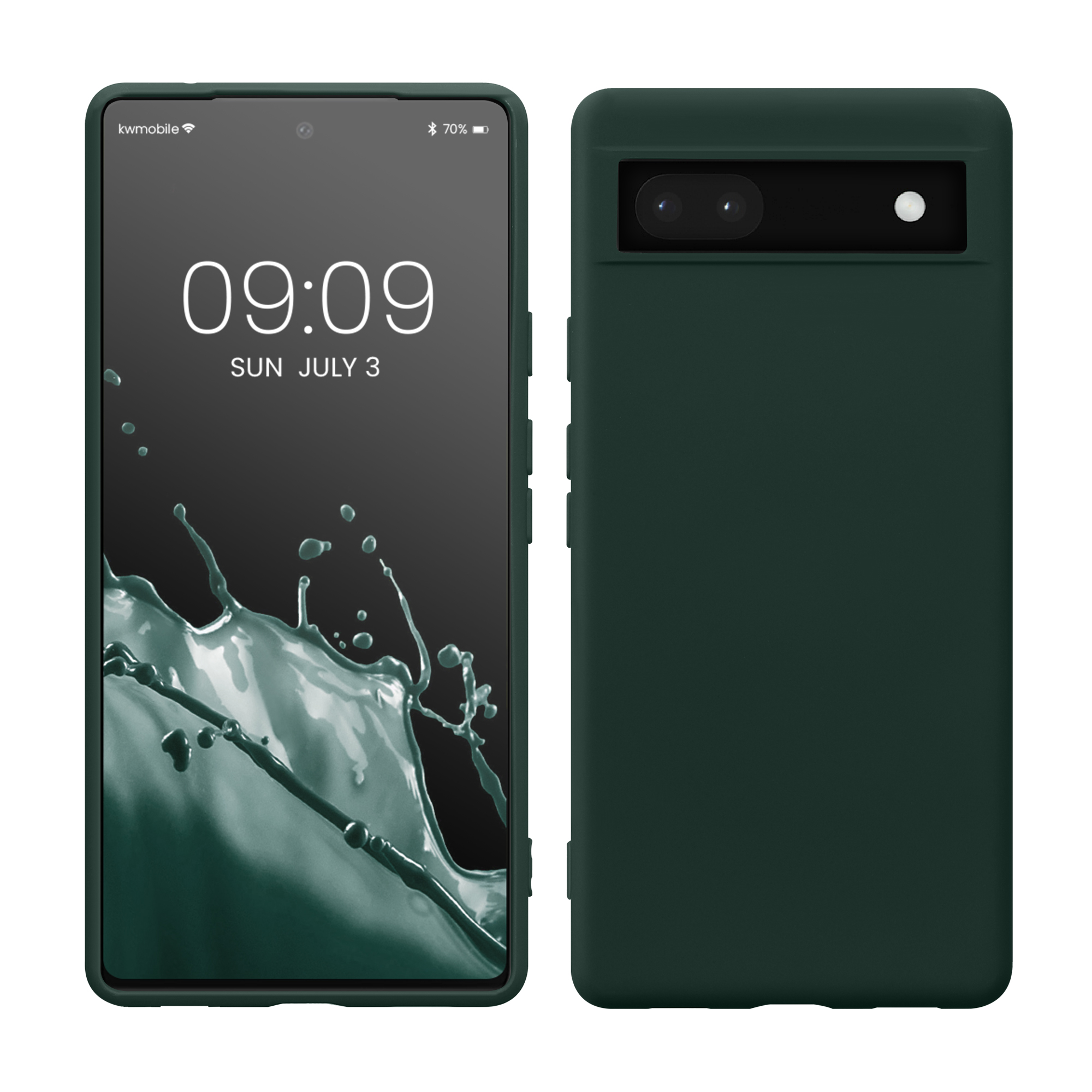 Pouzdro pro Google Pixel 6a kwmobile tenké ochranné silikonové - mechově zelená