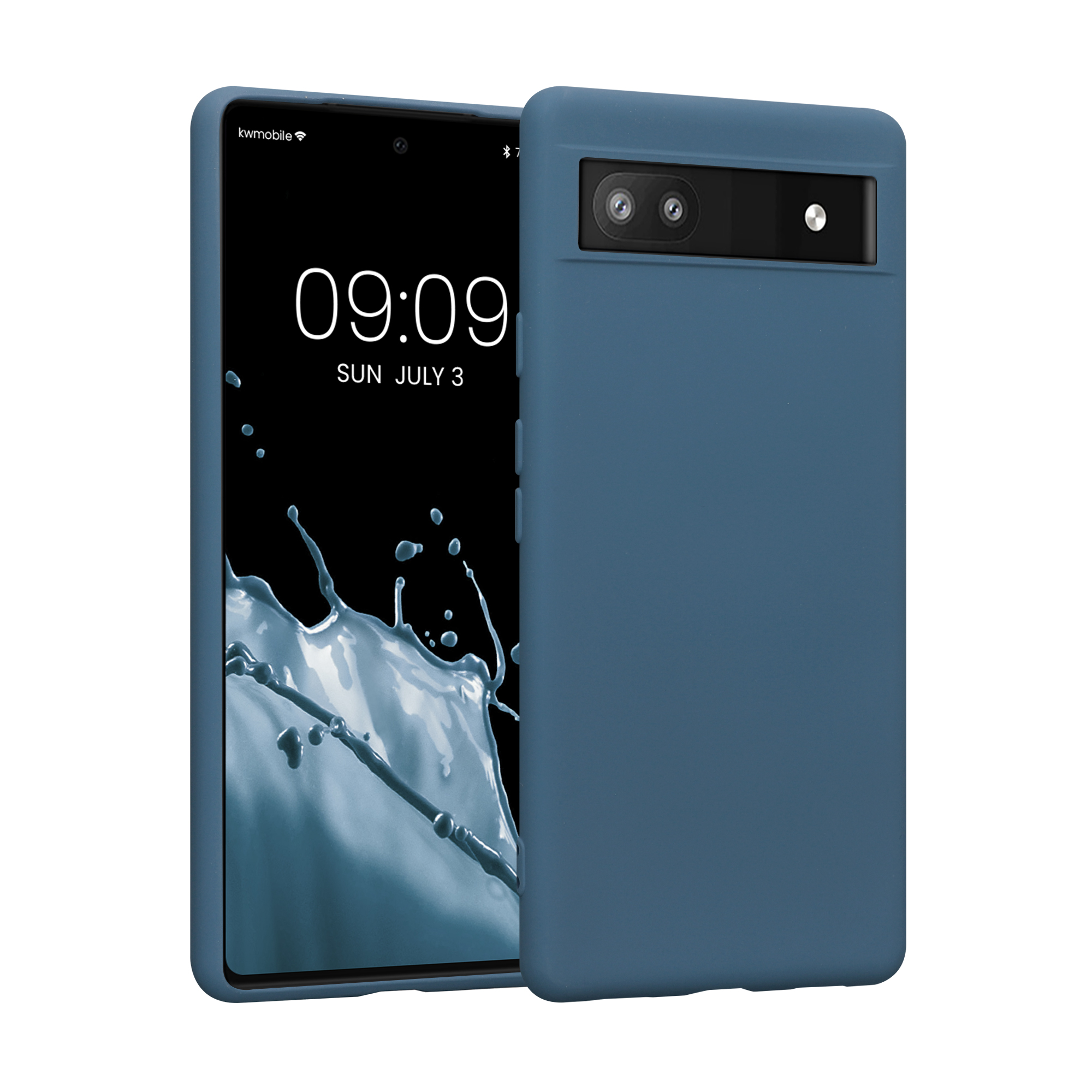 Pouzdro pro Google Pixel 6a kwmobile tenké ochranné silikonové - matná petrolejová