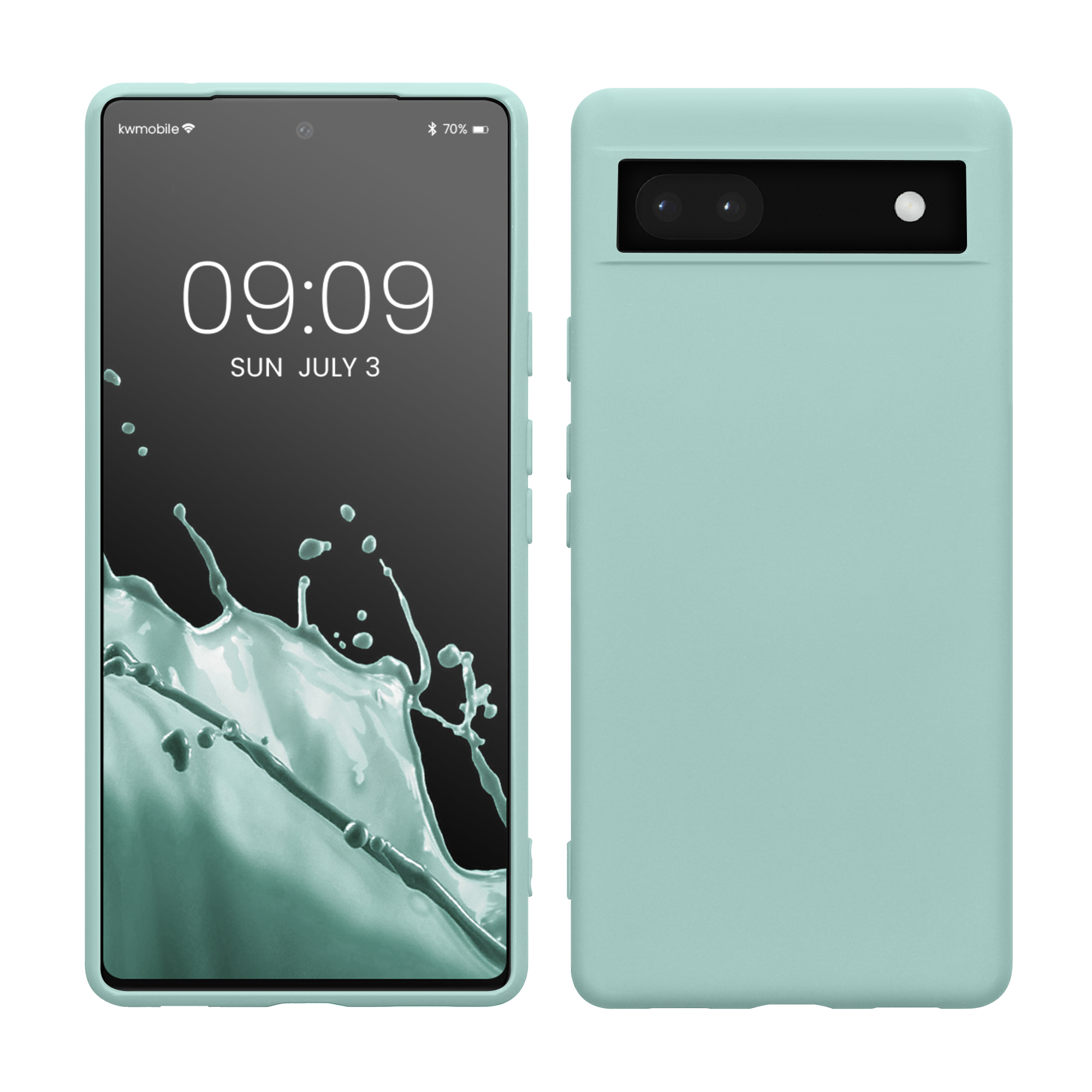 Pouzdro pro Google Pixel 6a kwmobile tenké ochranné silikonové - světle mátová
