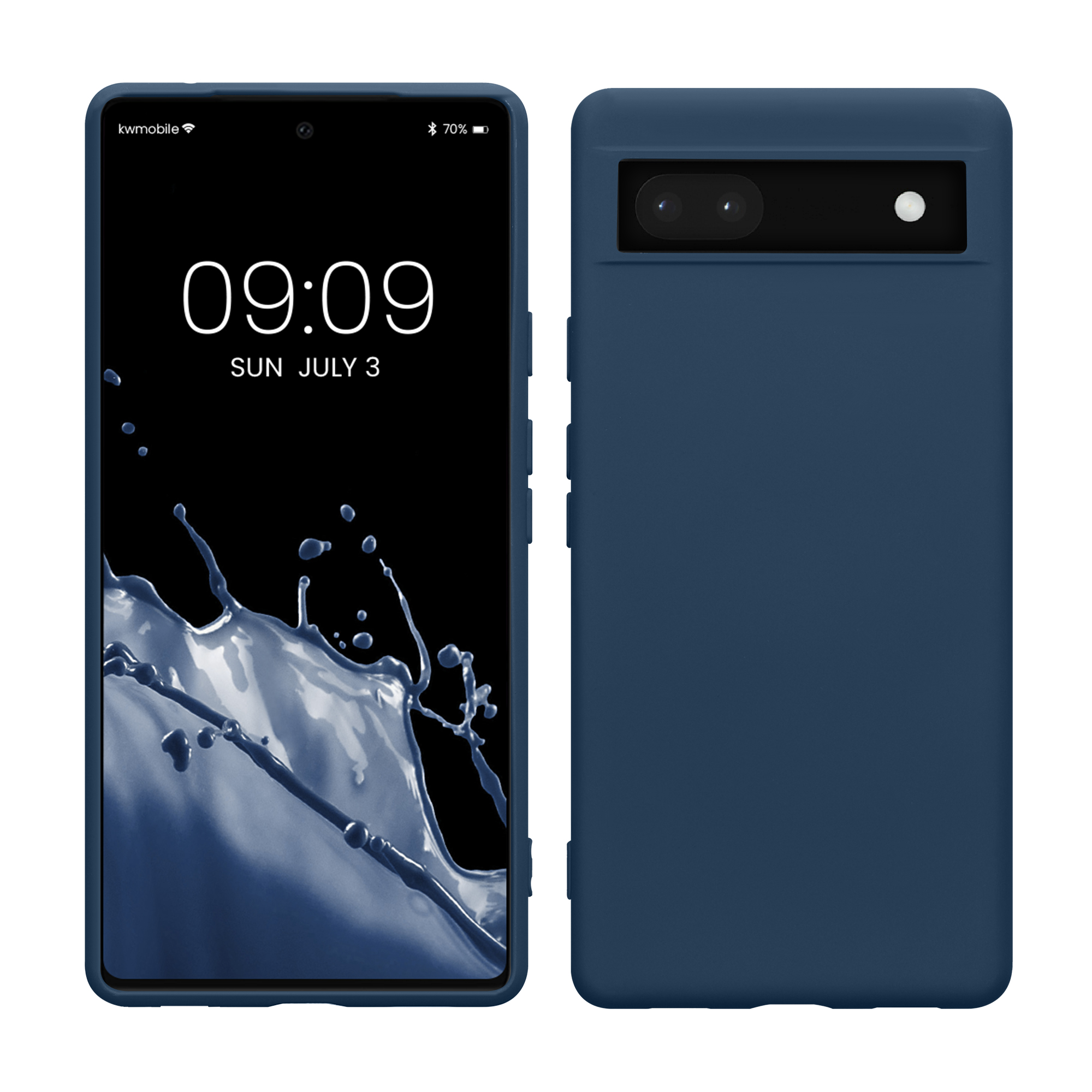 Pouzdro pro Google Pixel 6a kwmobile tenké ochranné silikonové - námořnická modrá