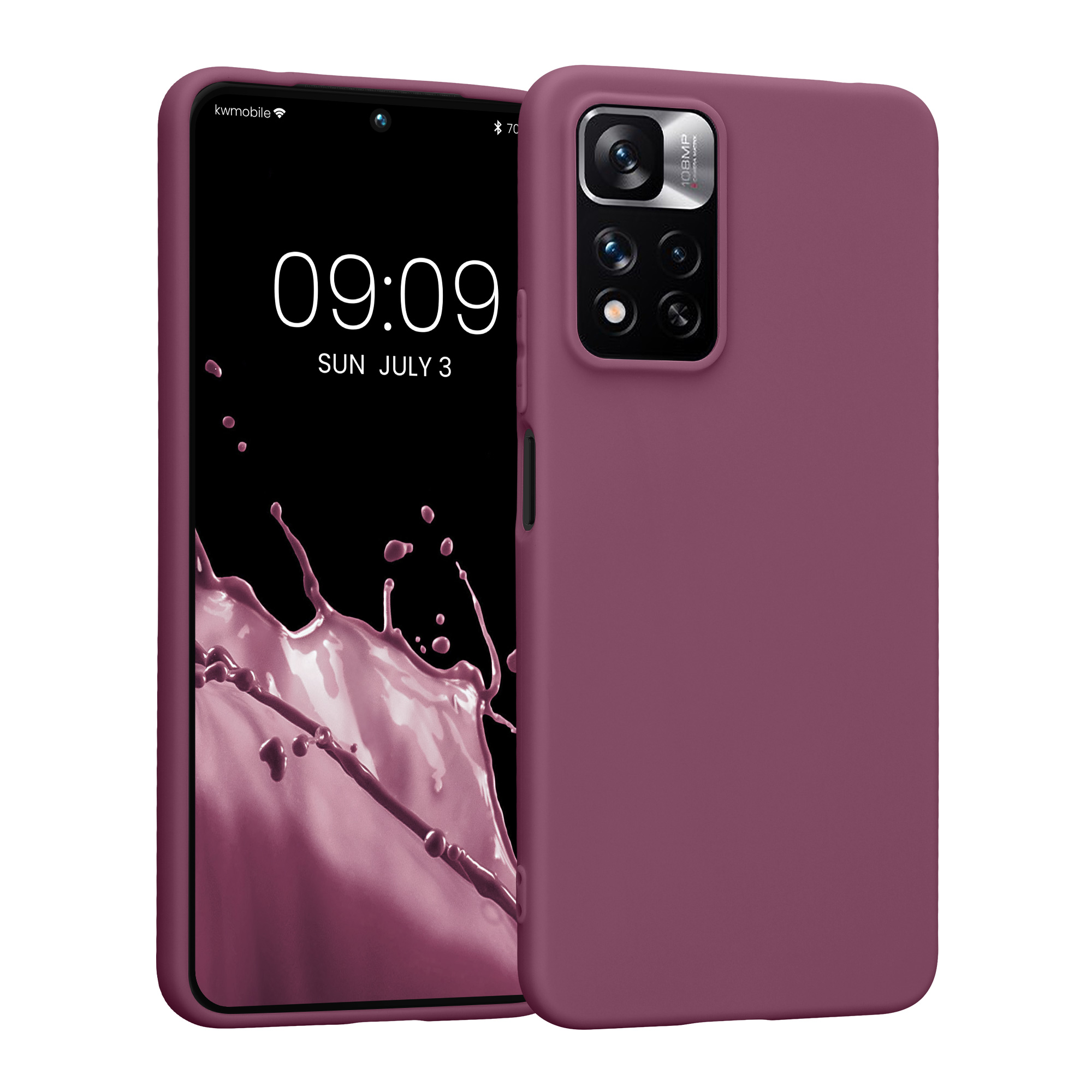 Kryt Xiaomi Redmi Note 11 Pro+ 5G silikonový TPU červená kwmobile