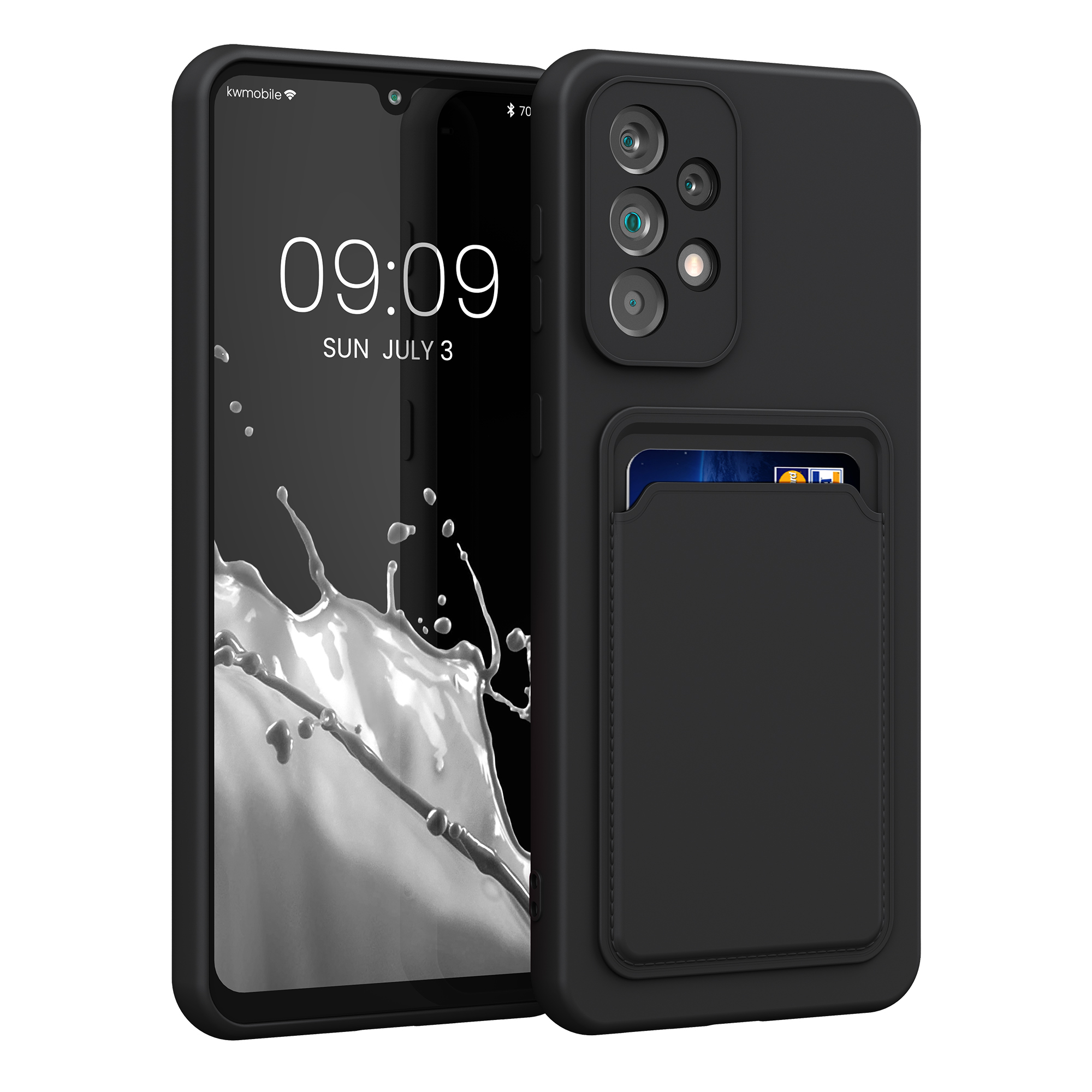 Kryt na mobil Samsung Galaxy A33 5G kwmobile TPU s přihrádkou na kartu Černá