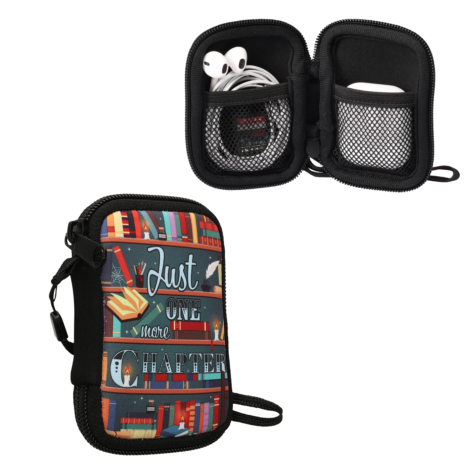 Pouzdro na sluchátka kwmobile pro in-ear Headphones - Knihovna