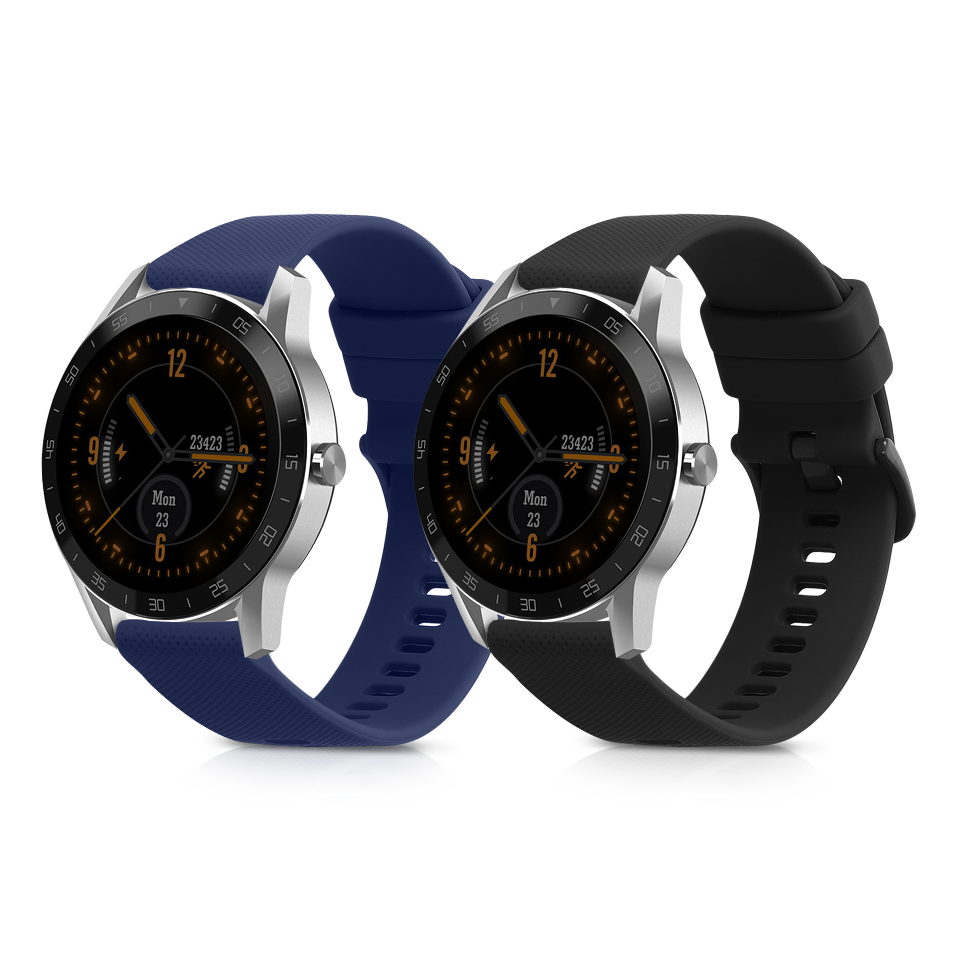 Řemínky kwmobile pro Blackview X1 Smartwatch - 2 ks - černá / tmavě modrá