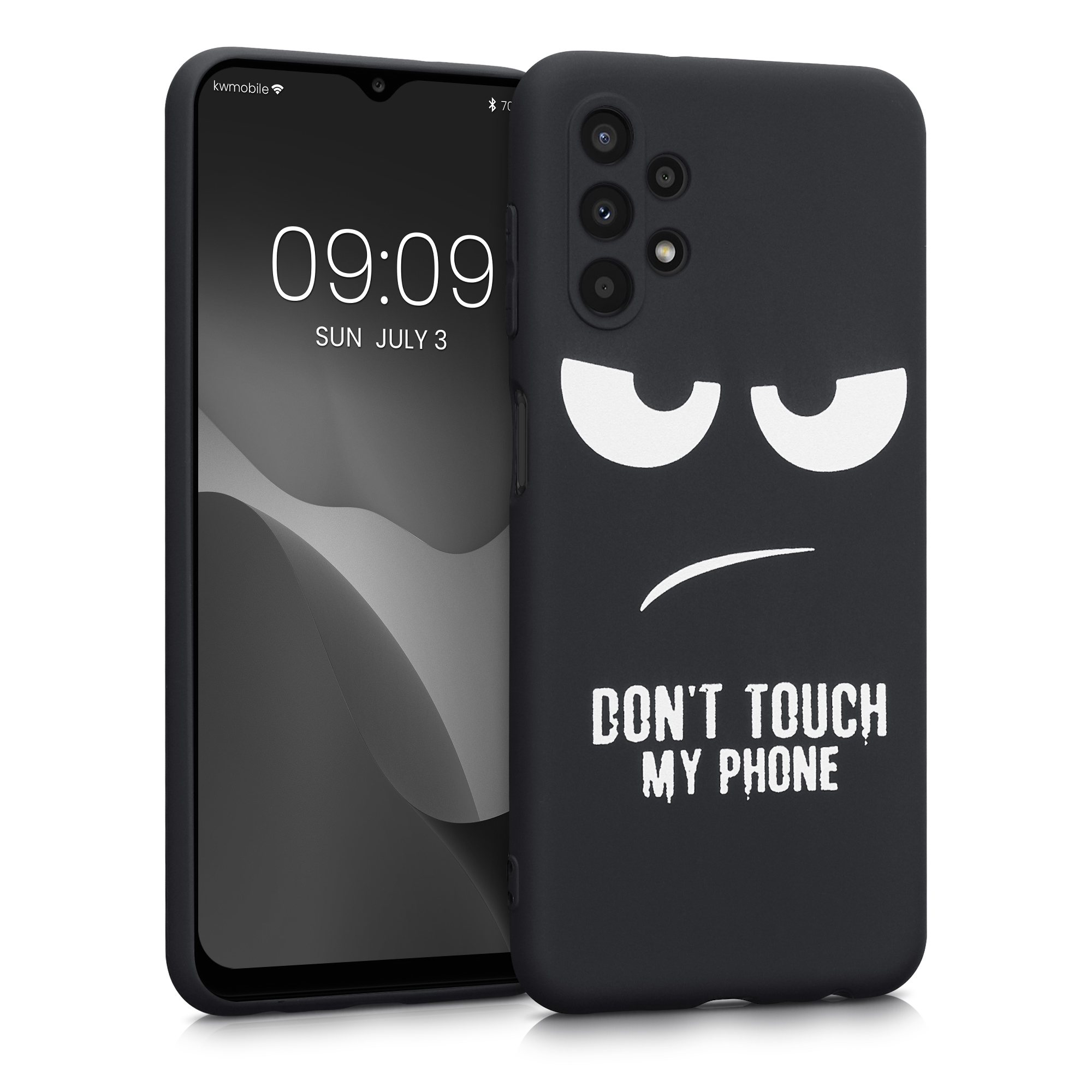 Kryt na mobil Samsung Galaxy A13 4G kwmobile motiv Don't Touch My Phone White / Black