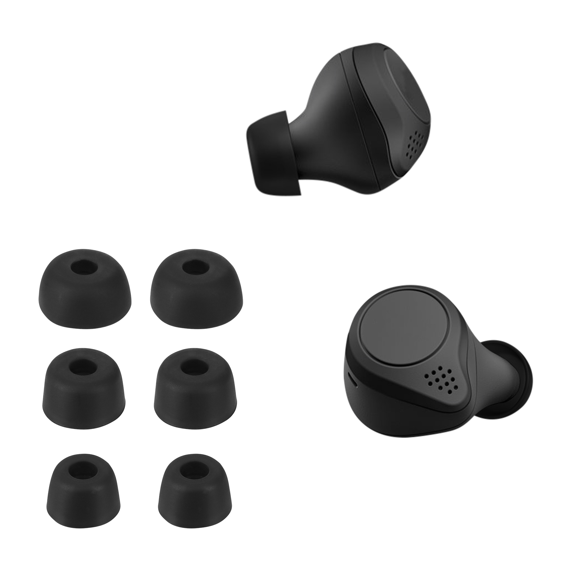 Náhradní špunty do uší Jabra Elite 7 Pro / Elite 7 Active kwmobile 6 ks černá