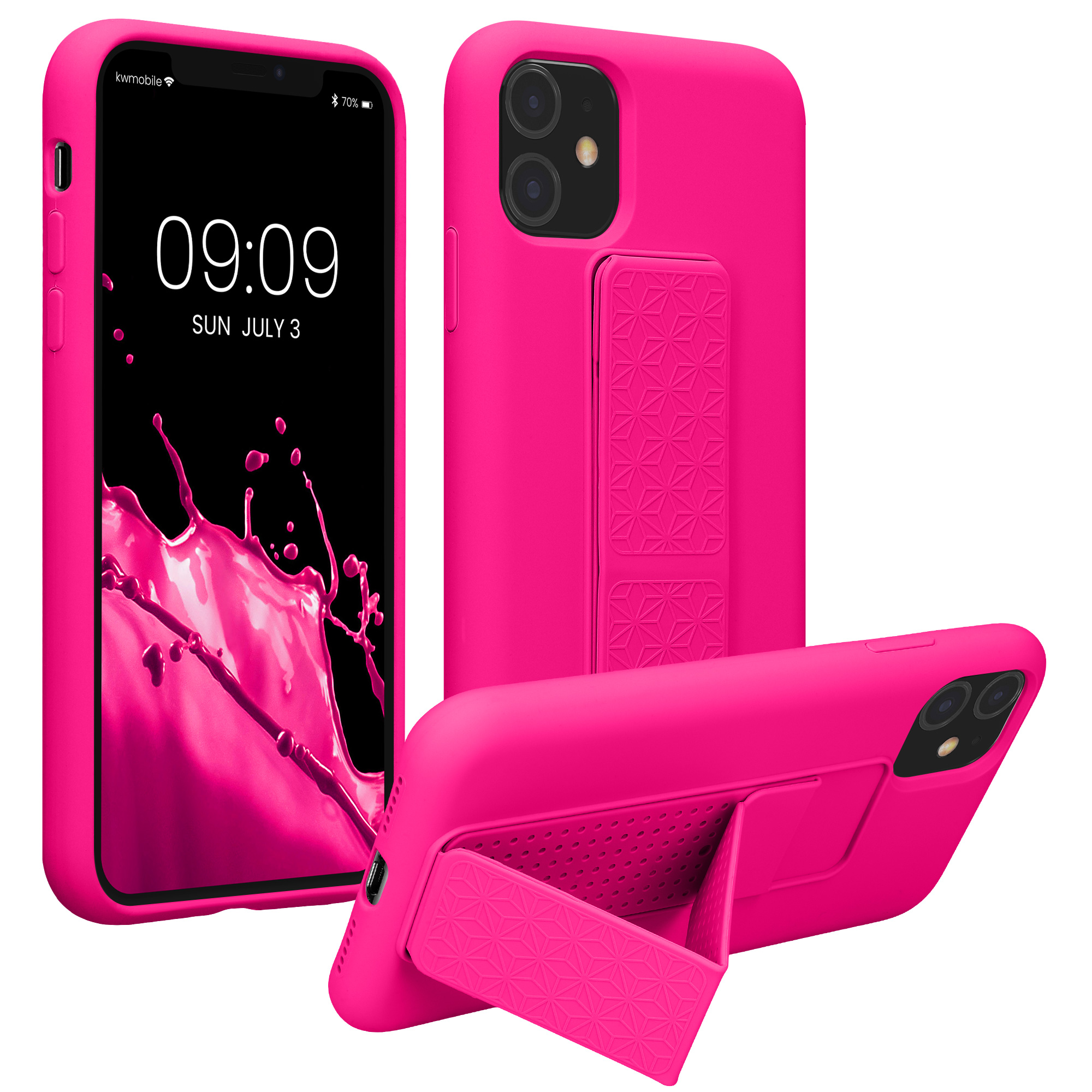 Kryt na mobil kwmobile iPhone 11 - poutko, neonově růžová