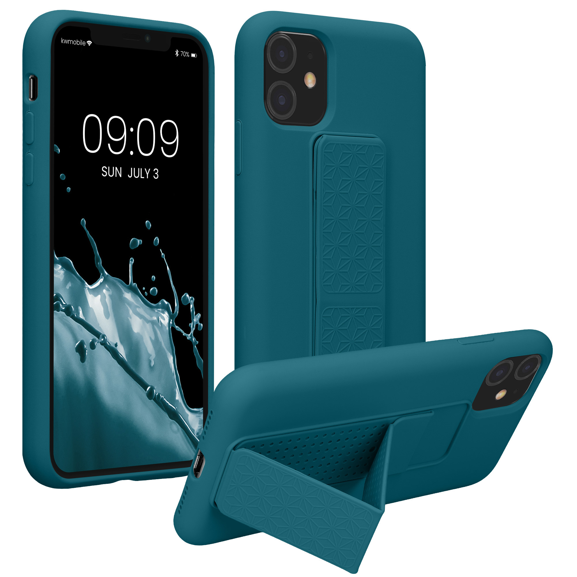 Kryt na mobil kwmobile iPhone 11 - poutko, matná petrolejová