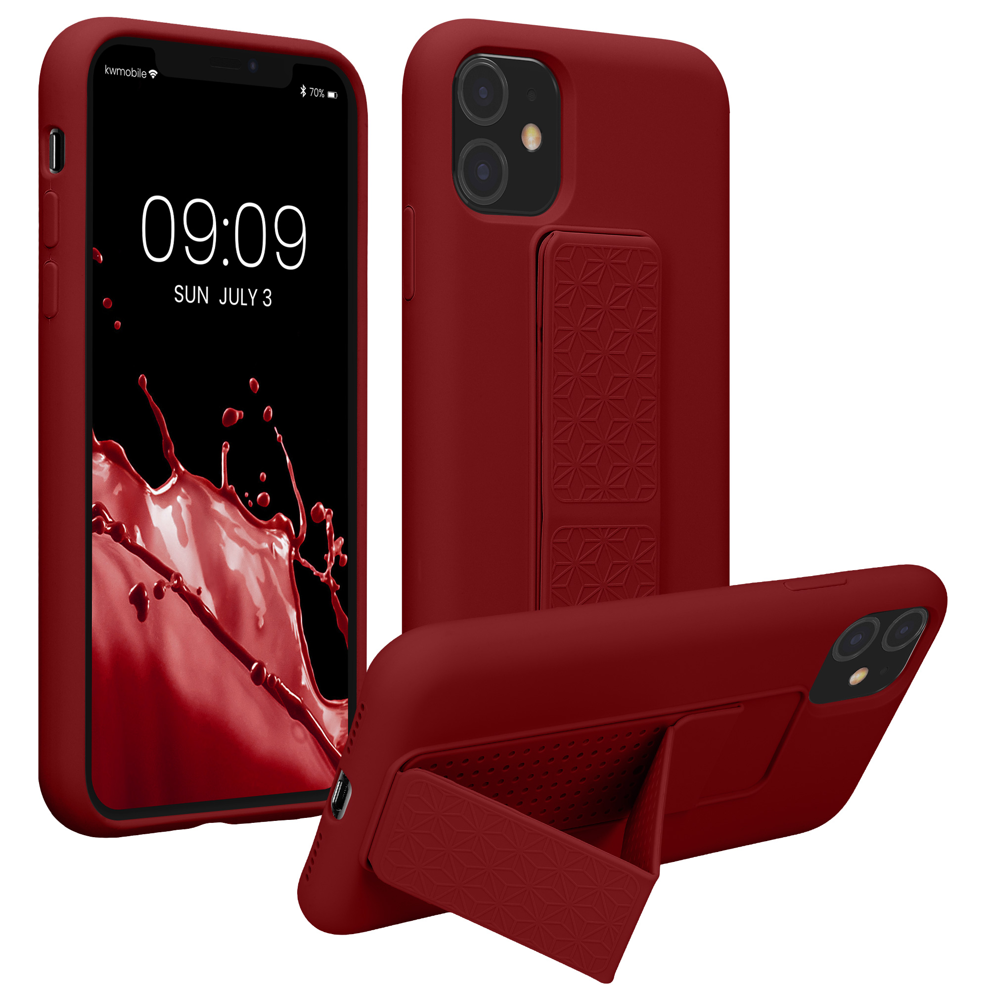 Kryt na mobil kwmobile iPhone 11 - poutko, rebarborově červená