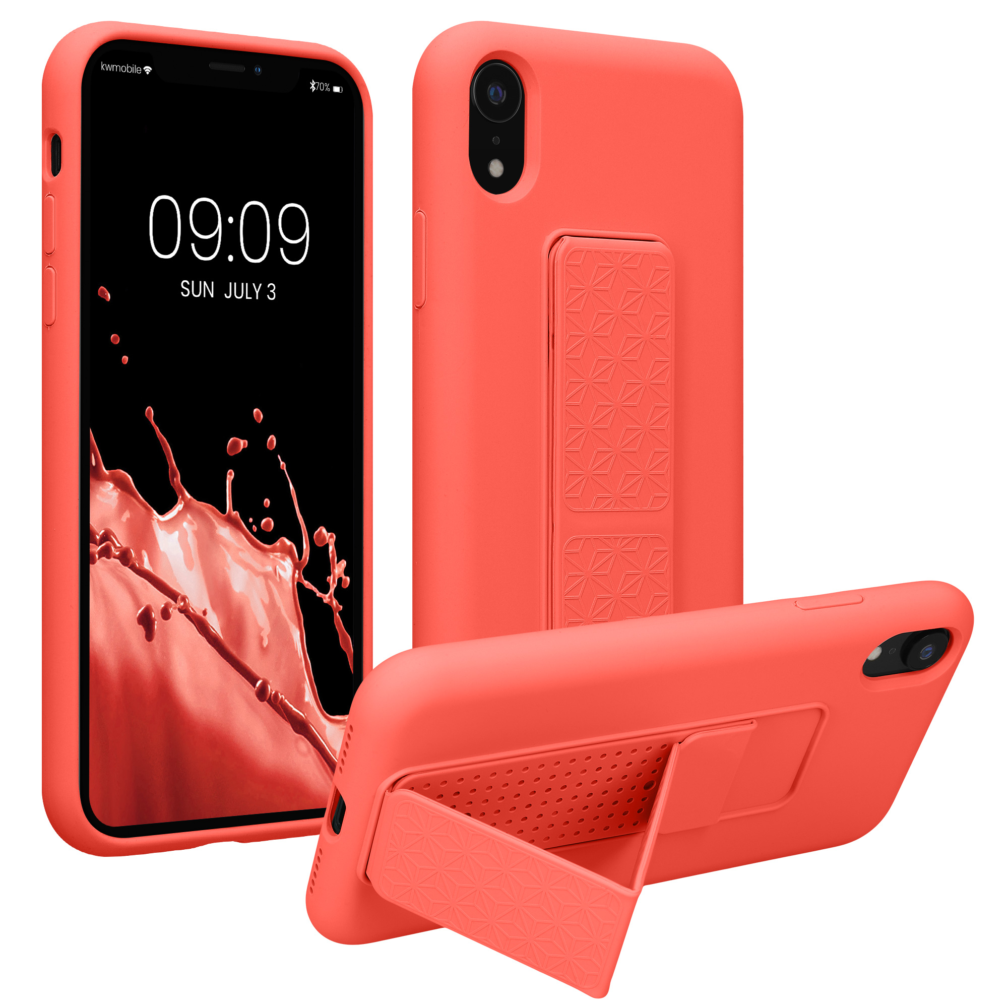 Silikonový kryt na mobil kwmobile pro Apple iPhone XR - korálová